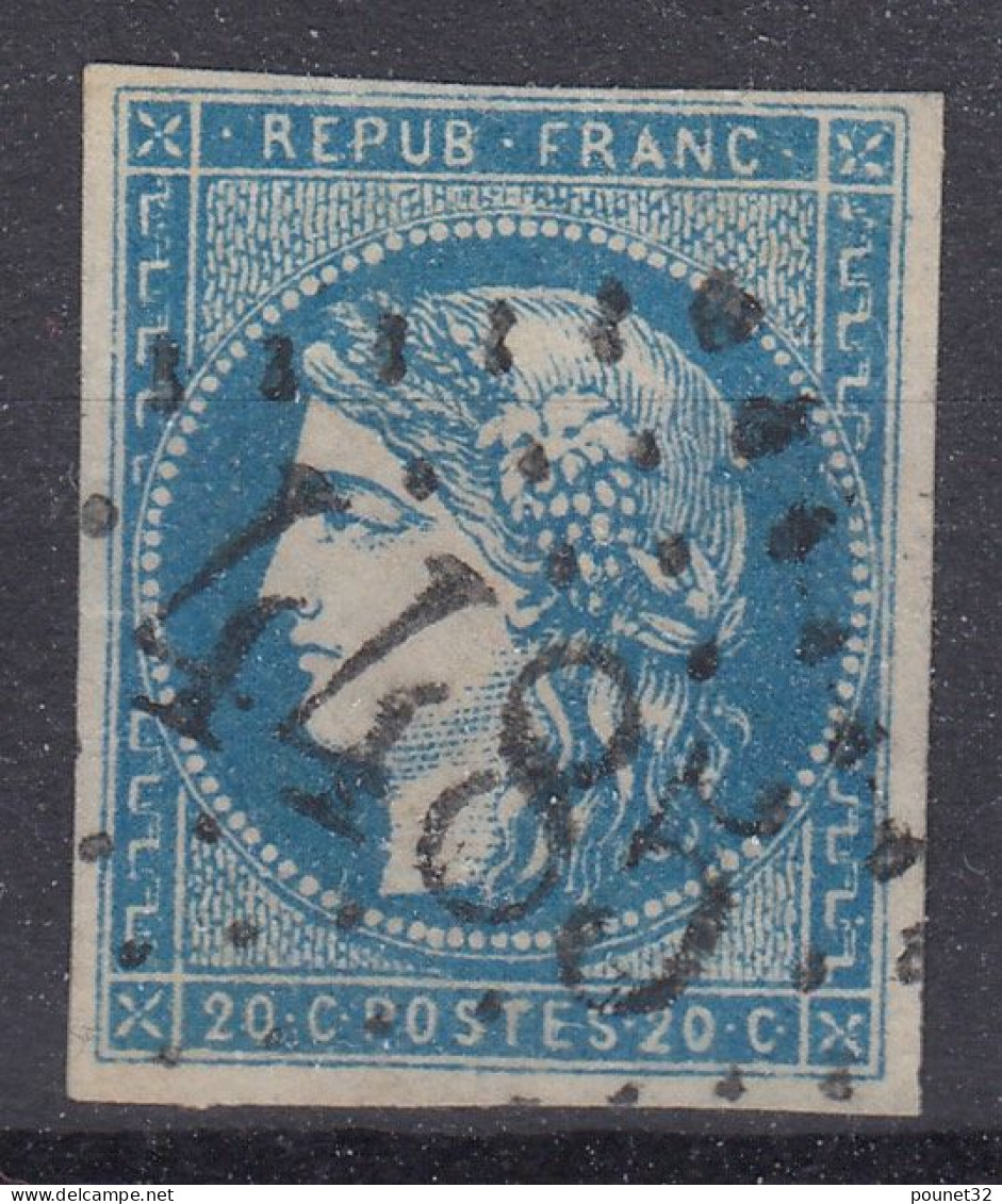 TIMBRE FRANCE BORDEAUX N° 44B TB OBLITERATION GC 4485 COARRAZE - COTE 900 € - 1870 Bordeaux Printing