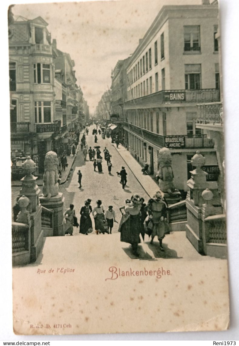Blankenberghe, Rue De L'Eglise, Ca. 1920 - Autres & Non Classés