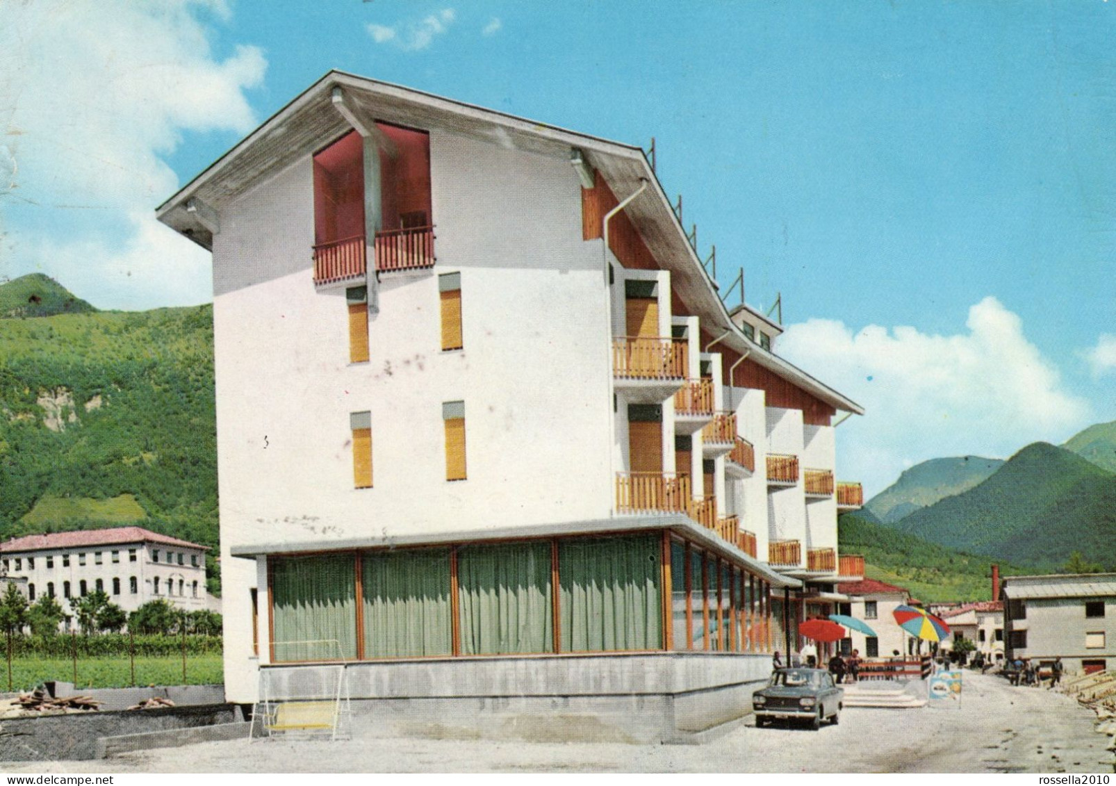 CARTOLINA 1971 ITALIA BELLUNO ALANO DI PIAVE HOTEL RISTORANTE DI SUSIN GUIDO Italy Postcard ITALIEN Ansichtskarten - Hotels & Gaststätten