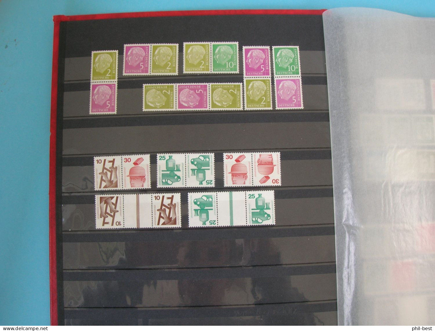 BRD Zusammendrucke Ab Posthorn Auf 5 Seiten Tadellos Postfrisch #Alb196 - Used Stamps