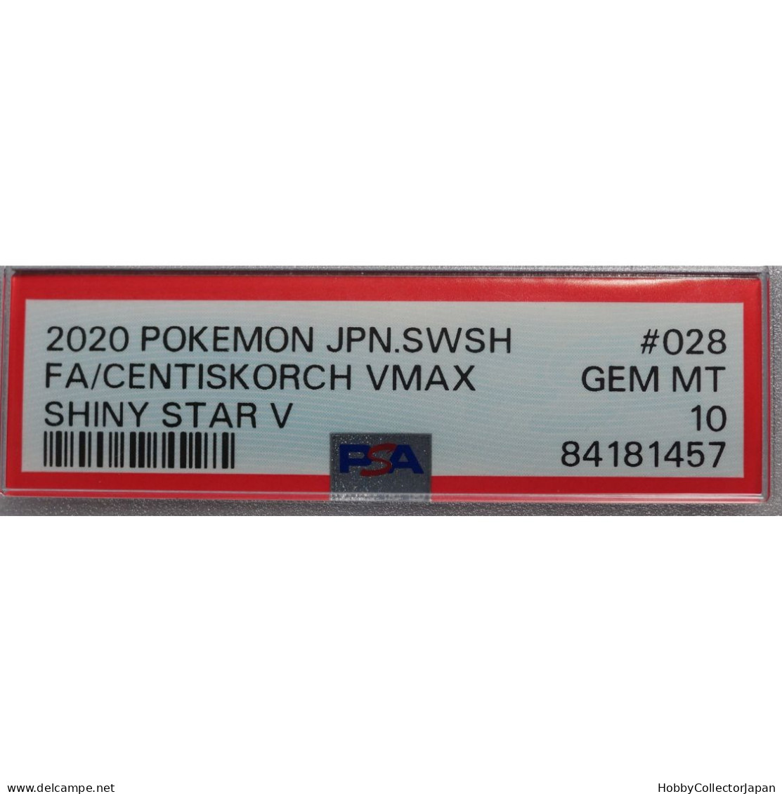 Pokemon Card Game CENTISKORCH VMAX  S4a D 028/190 RRR PSA10 - Schwert Und Schild