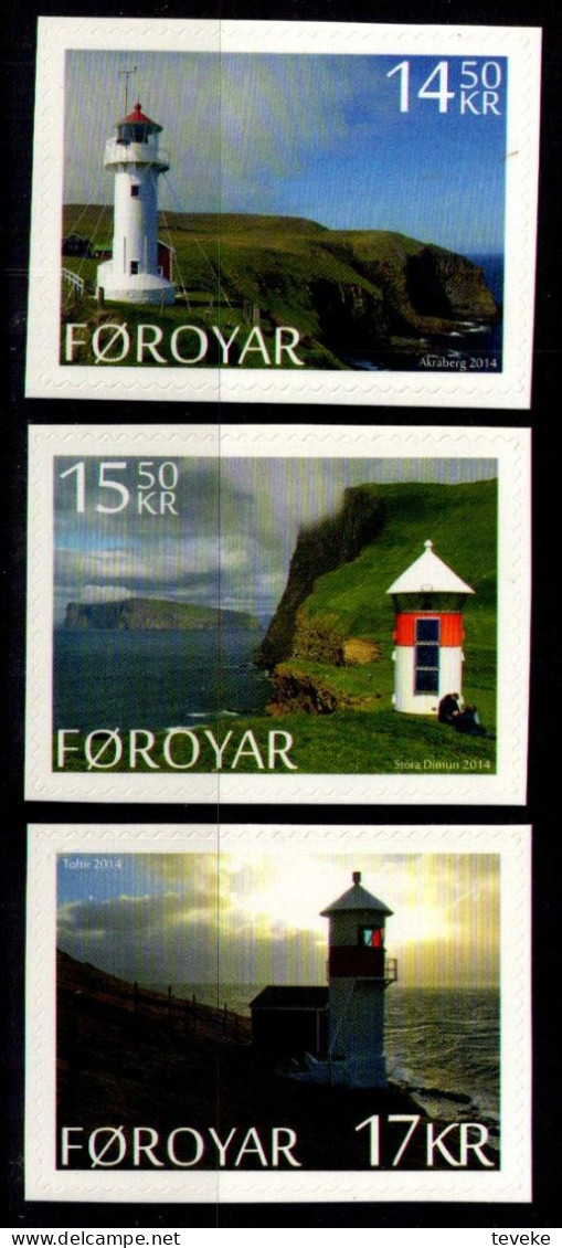 FAEROËR 2014 - MiNr. 809/811 - **/MNH - Tourism - Lighthouses - Faroe Islands