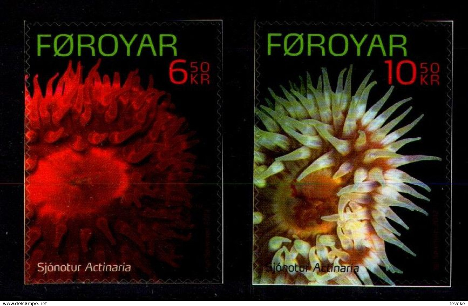 FAEROËR 2012 - MiNr. 743/744 - **/MNH - Fauna - Sea Animals: Sea Anemones - Faroe Islands