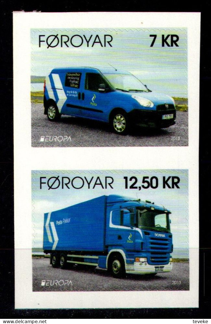 FAEROËR 2013 - MiNr. 783/784 - **/MNH - Europa/CEPT - Postal Vehicles - Faroe Islands