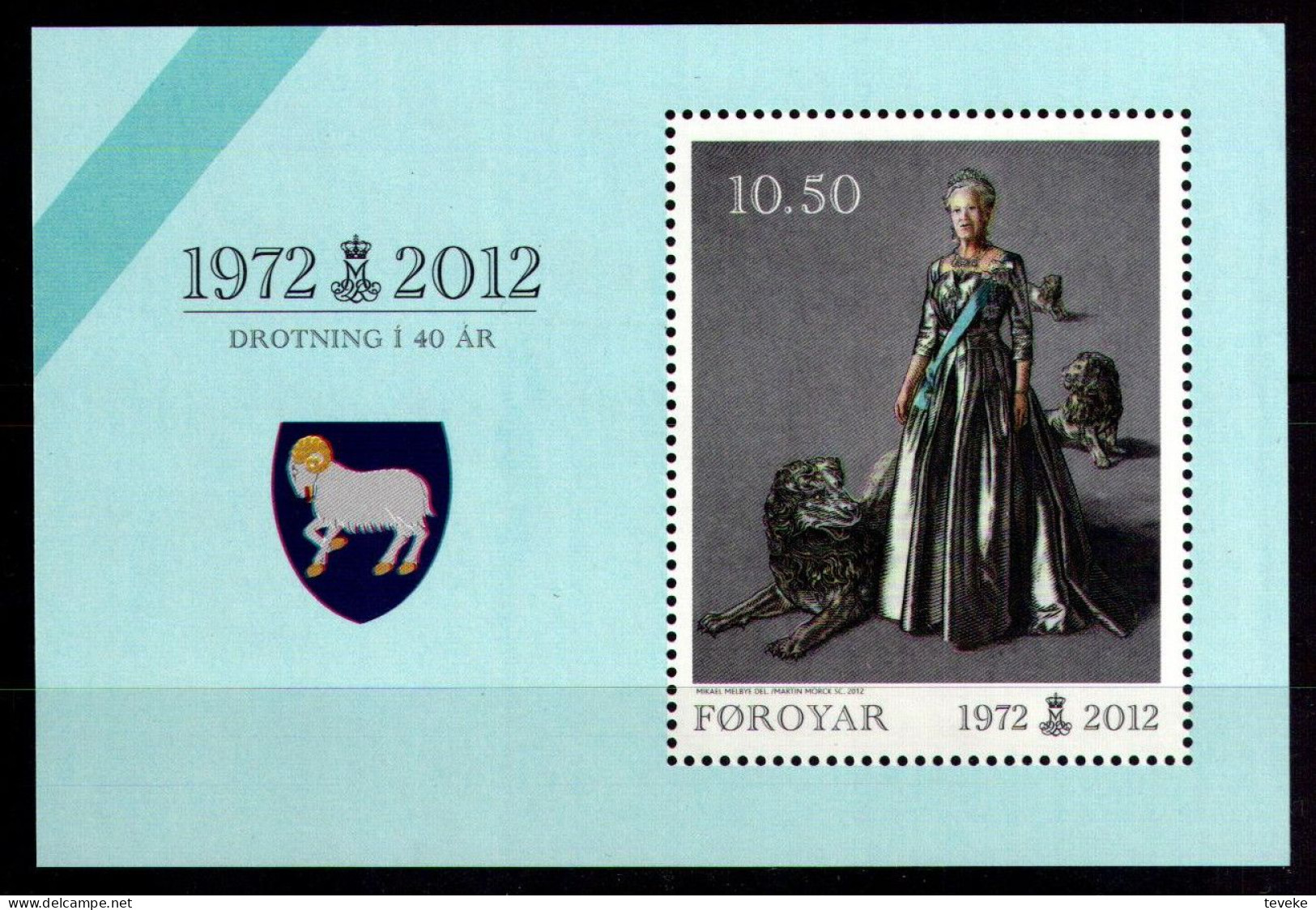 FAEROËR 2012 - MiNr. BL 29 - **/MNH - Queen Margrethe II - Islas Faeroes