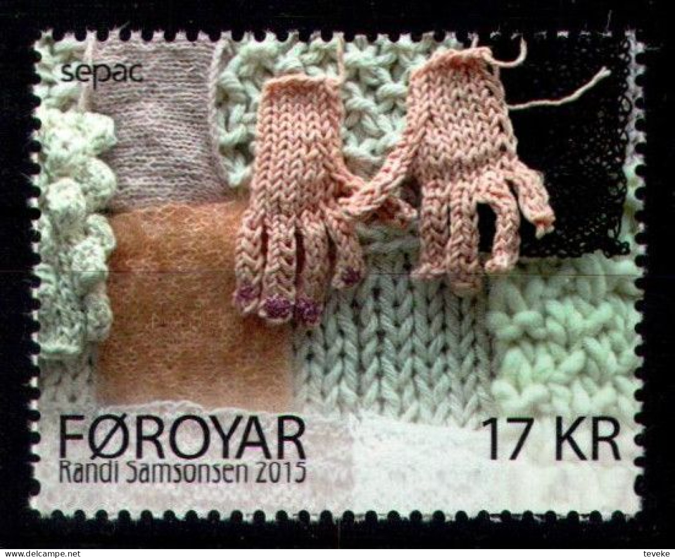 FAEROËR 2015 - MiNr. 841 - **/MNH - SEPAC - Culture - Knitting - Islas Faeroes