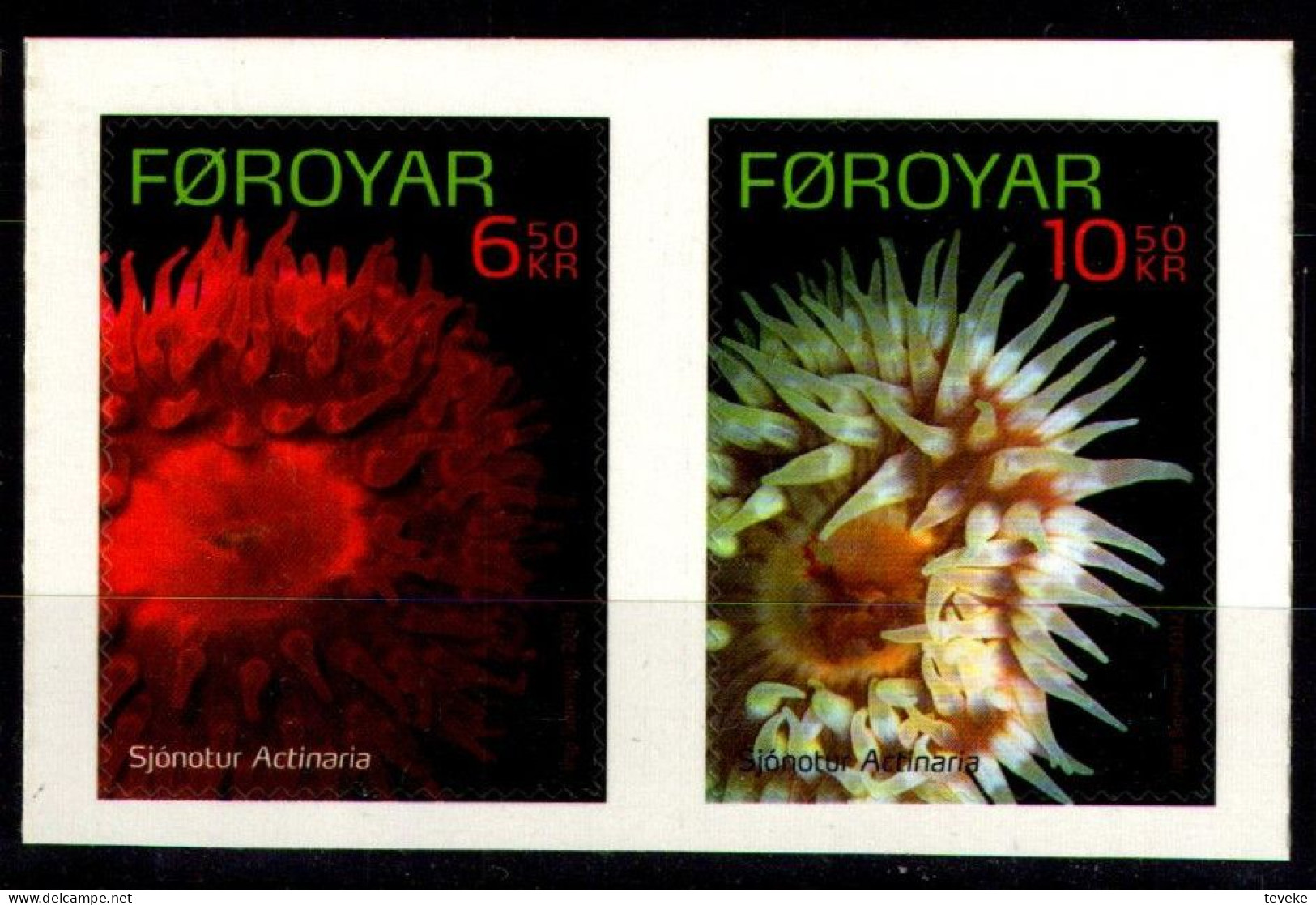 FAEROËR 2012 - MiNr. 743/744 - **/MNH - Fauna - Sea Animals: Sea Anemones - Islas Faeroes