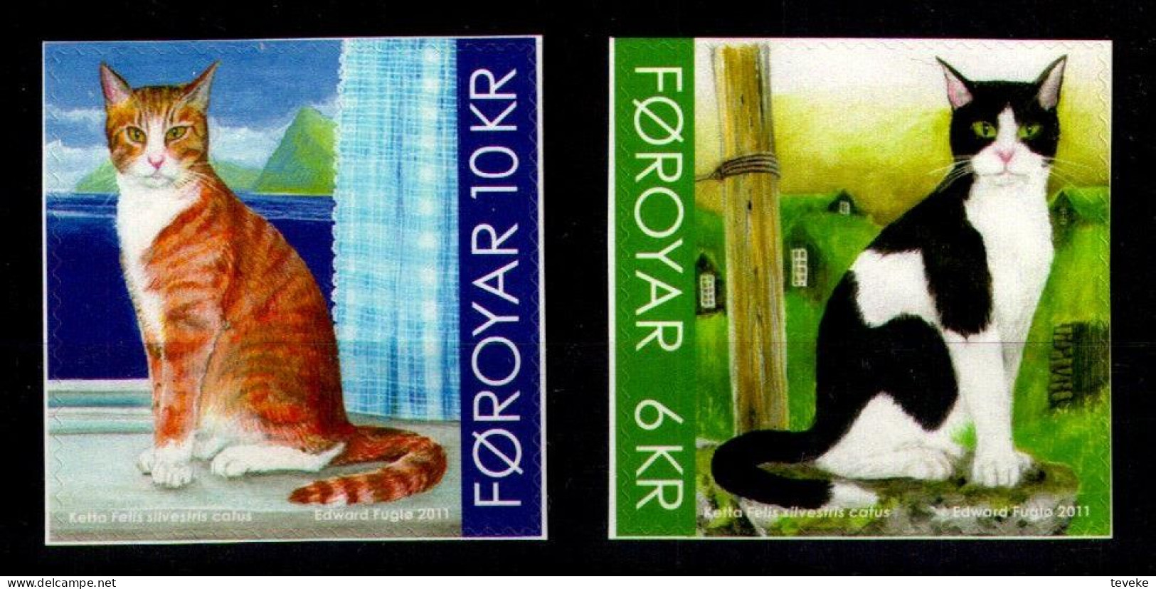 FAEROËR 2011 - MiNr. 717/718 - **/MNH - Fauna - Cats - Faeroër