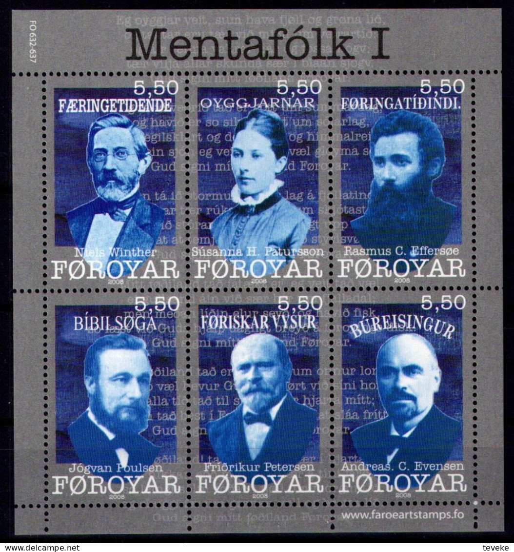 FAEROËR 2008 - MiNr. BL 23 - **/MNH - Personalities - Islas Faeroes