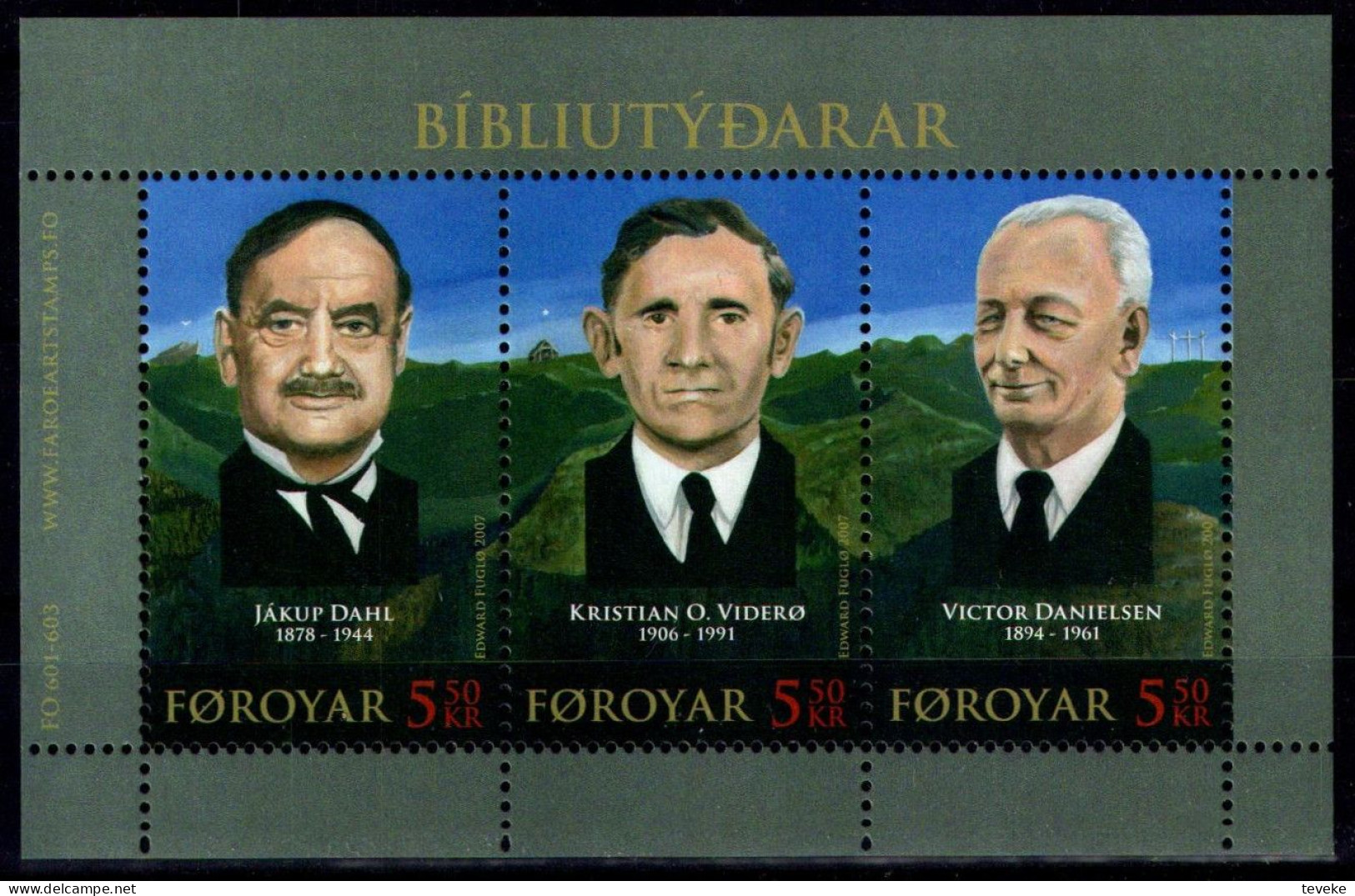 FAEROËR 2007 - MiNr. BL 20 - **/MNH - Faroese Bible Translators - Faroe Islands