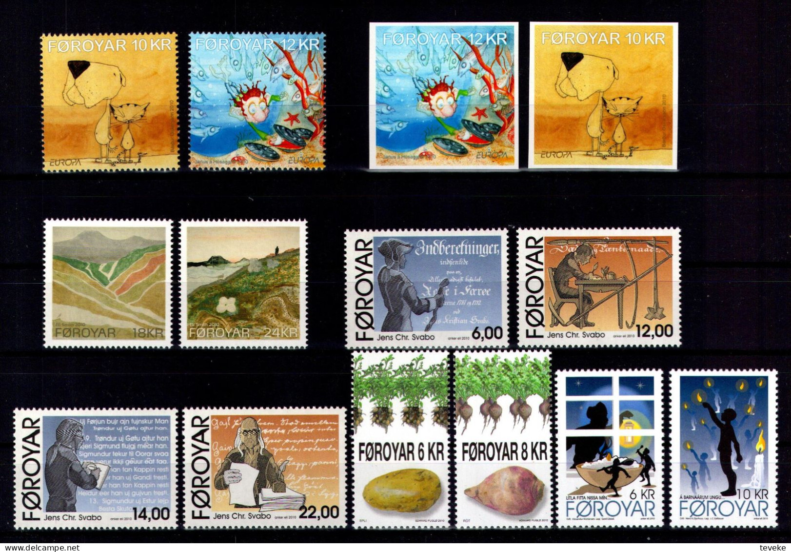 FAEROËR 2010 - MiNr. 687/711 + BL 26 - **/MNH - YEARSET - Islas Faeroes