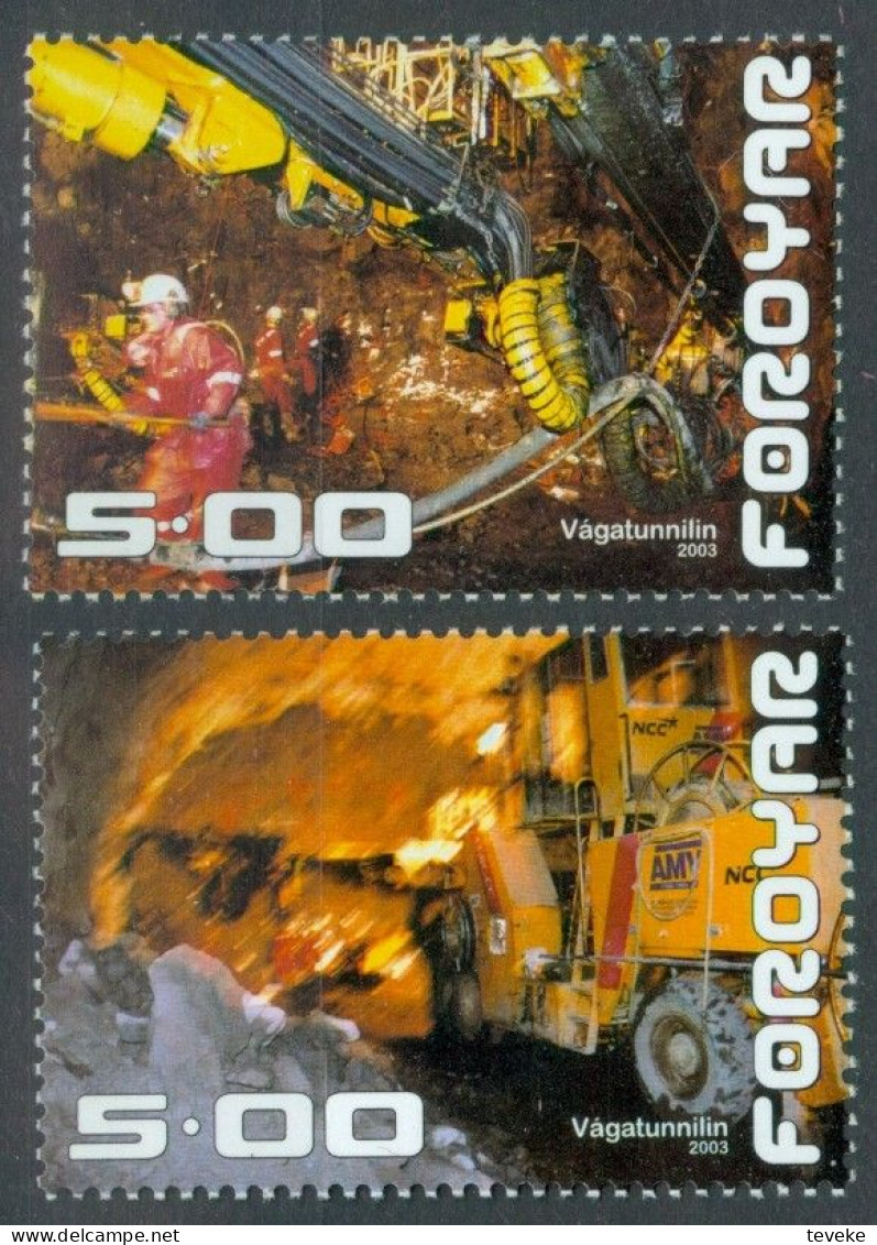 FAEROËR 2003 - MiNr. 446/447 - **/MNH - Road Tunnels Between Streymoy & Vágar - Faroe Islands