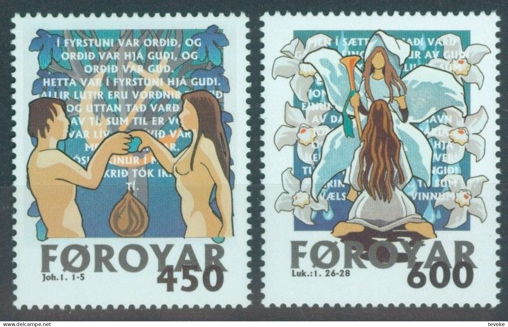 FAEROËR 1999 - MiNr. 366/367 - **/MNH - Art/Paintings -  Ingálvur Av Reyni - Islas Faeroes