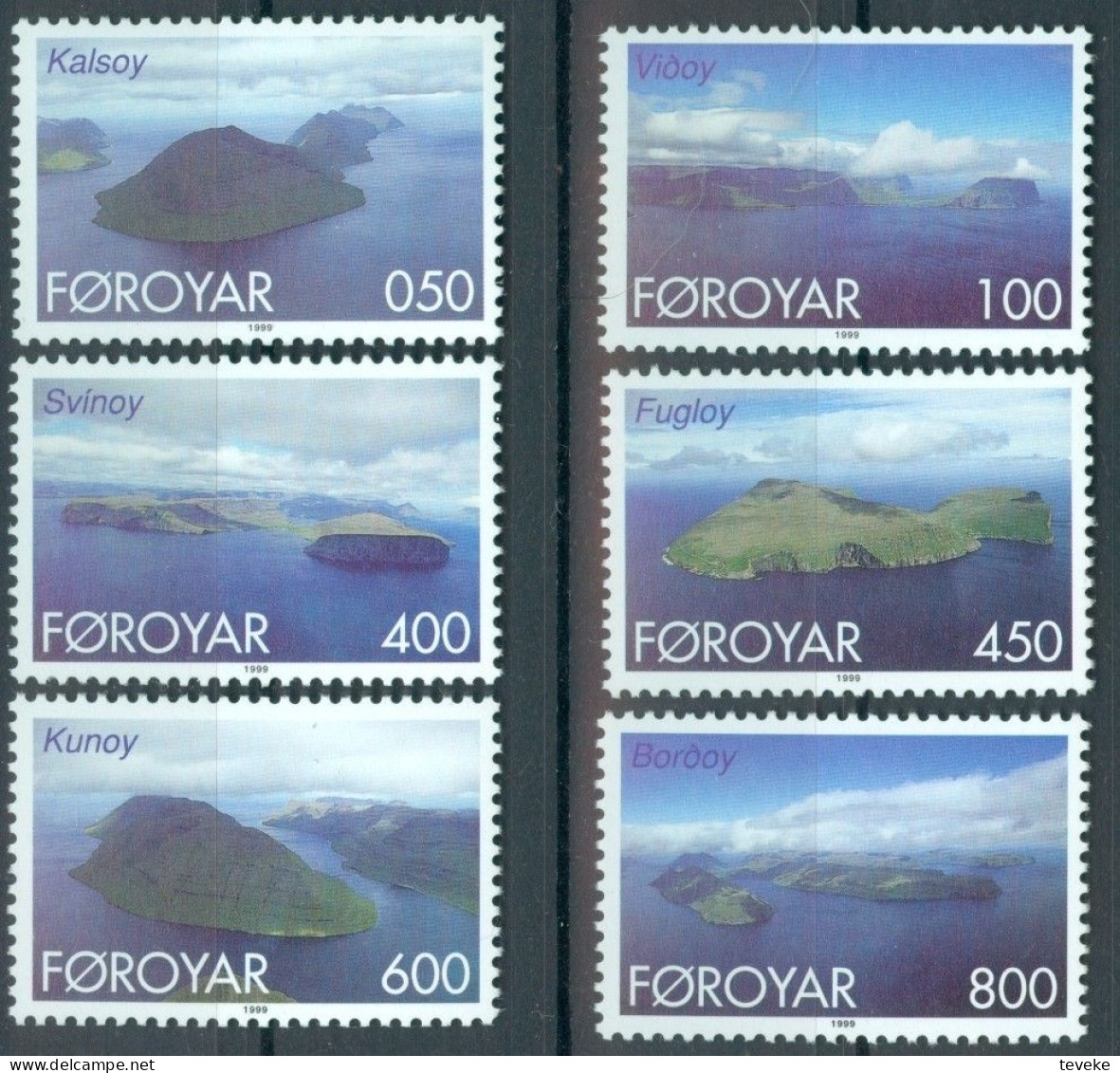 FAEROËR 1999 - MiNr. 356/361 - **/MNH - Tourism - Various Faroe Islands - Faeroër