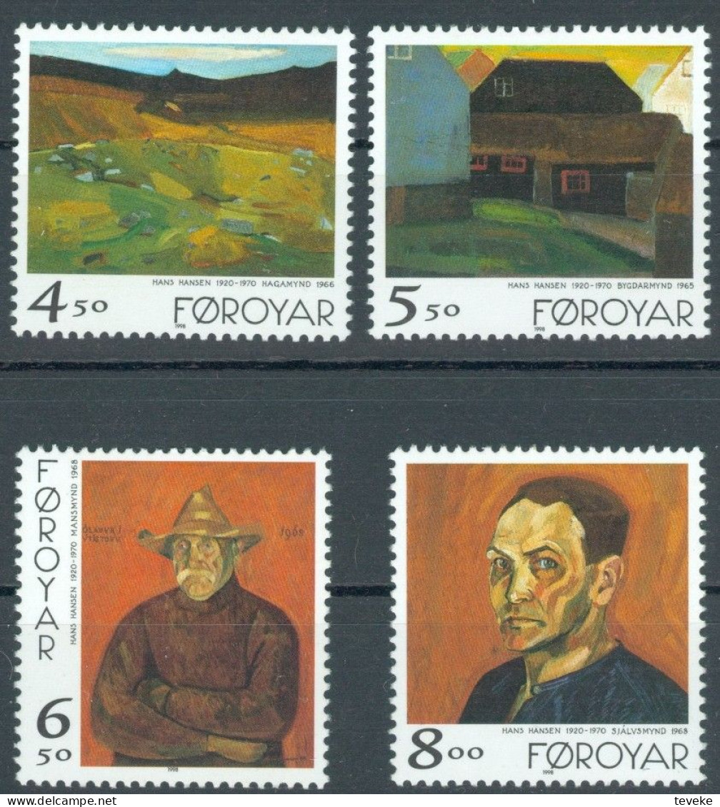 FAEROËR 1998 - MiNr. 341/344 - **/MNH - Art/Paintings - Hans Hansen - Faeroër