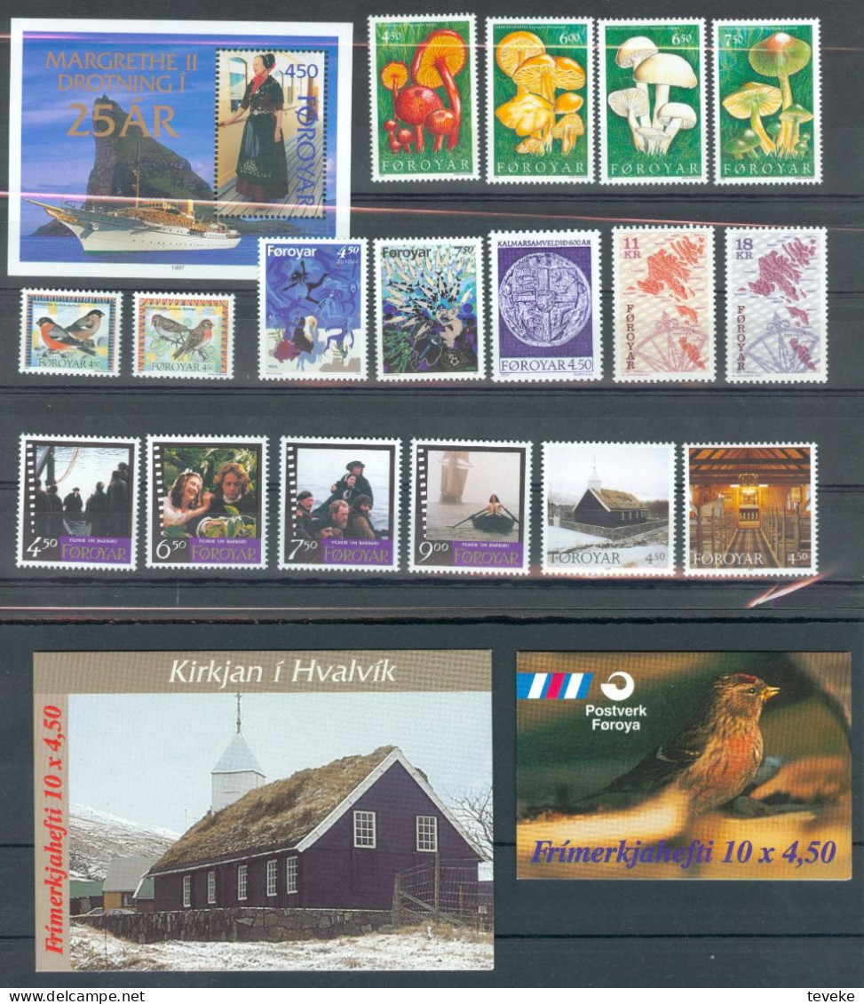 FAEROËR 1997 - MiNr. 311/327 + MH 13/14 + BL 9 - **/MNH - YEARSET - Faeroër