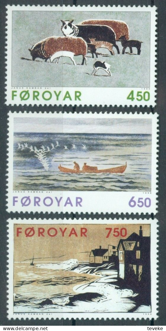 FAEROËR 1996 - MiNr. 305/307 - **/MNH - Art - Graphics By Janus Kamban - Islas Faeroes