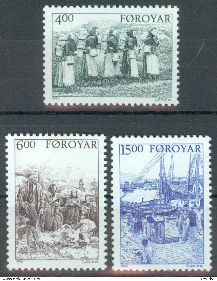 FAEROËR 1995 - MiNr. 285/287 - **/MNH - Life In The Faroe Islands Around 1900 - Faeroër