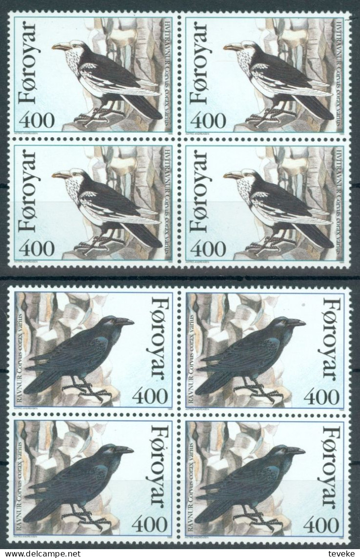 FAEROËR 1995 - MiNr. 283/284 BL4 - **/MNH - Fauna/Birds - Faroe Islands Raven - Faeroër