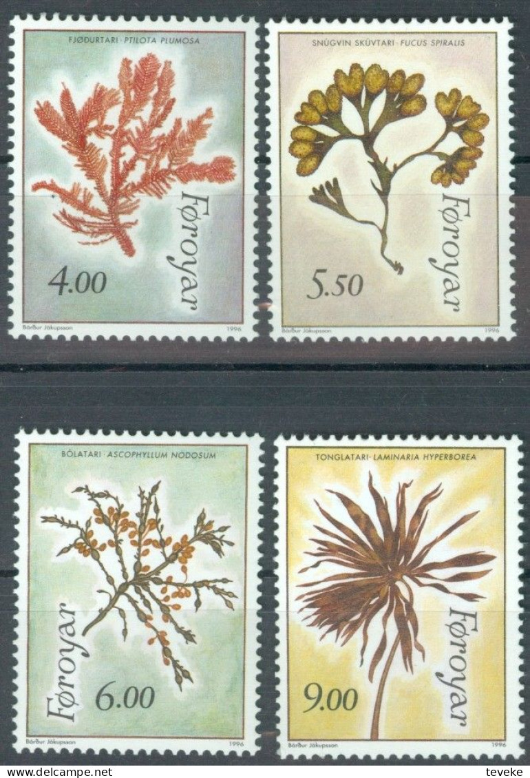 FAEROËR 1996 - MiNr. 292/295 - **/MNH - Flora - Seaweed - Faroe Islands