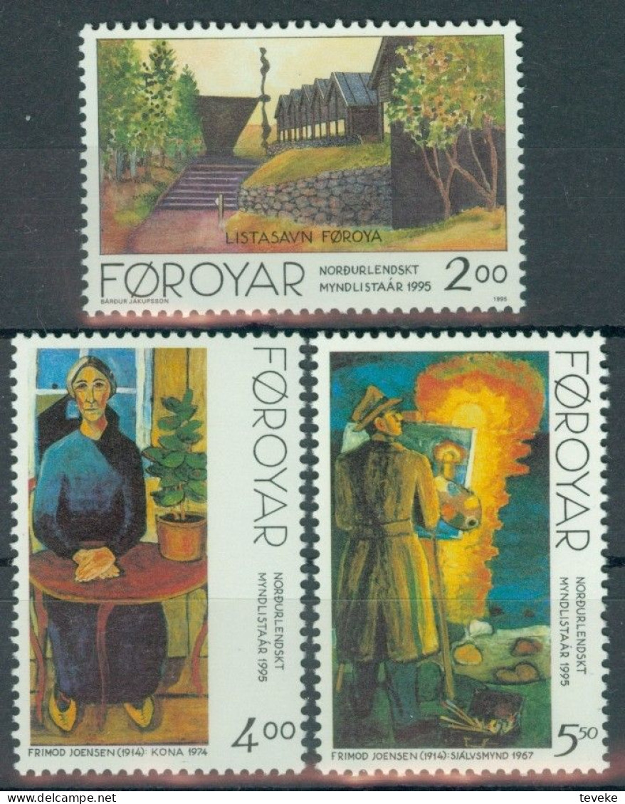 FAEROËR 1995 - MiNr. 280/282 - **/MNH - Paintings - 50 Years Of The Nordic Art Association - Faeroër