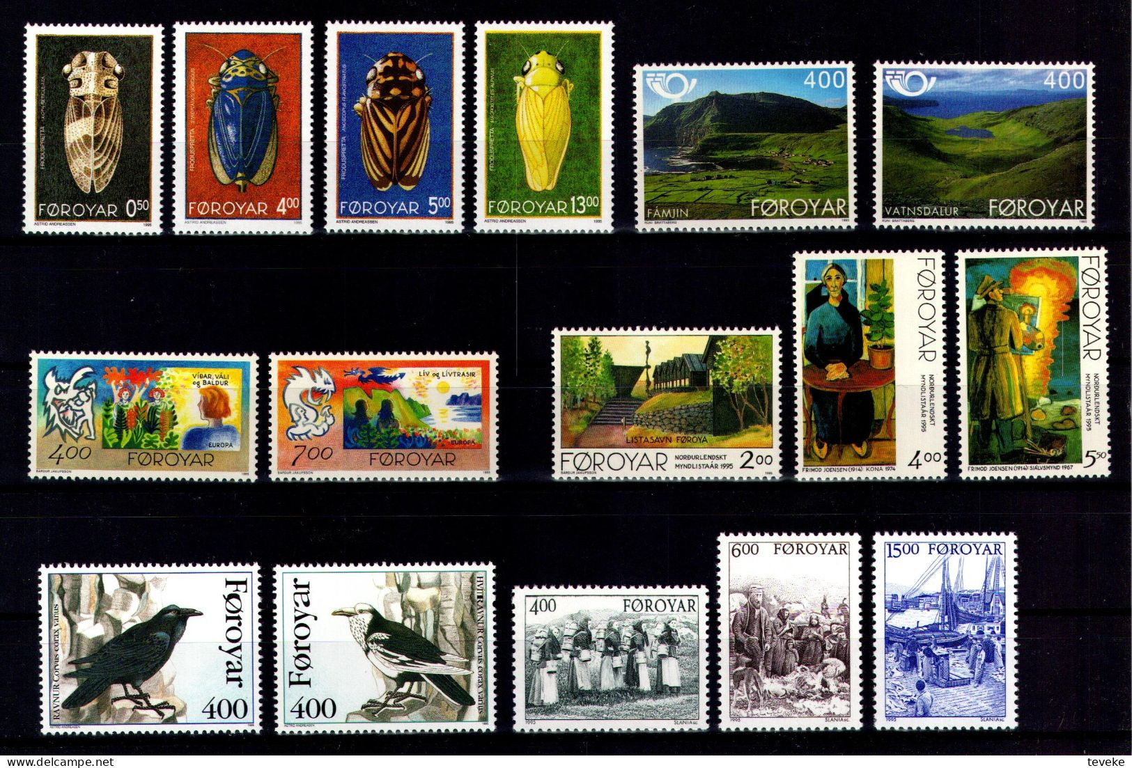 FAEROËR 1995 - MiNr. 272/290 - **/MNH - YEARSET - Färöer Inseln