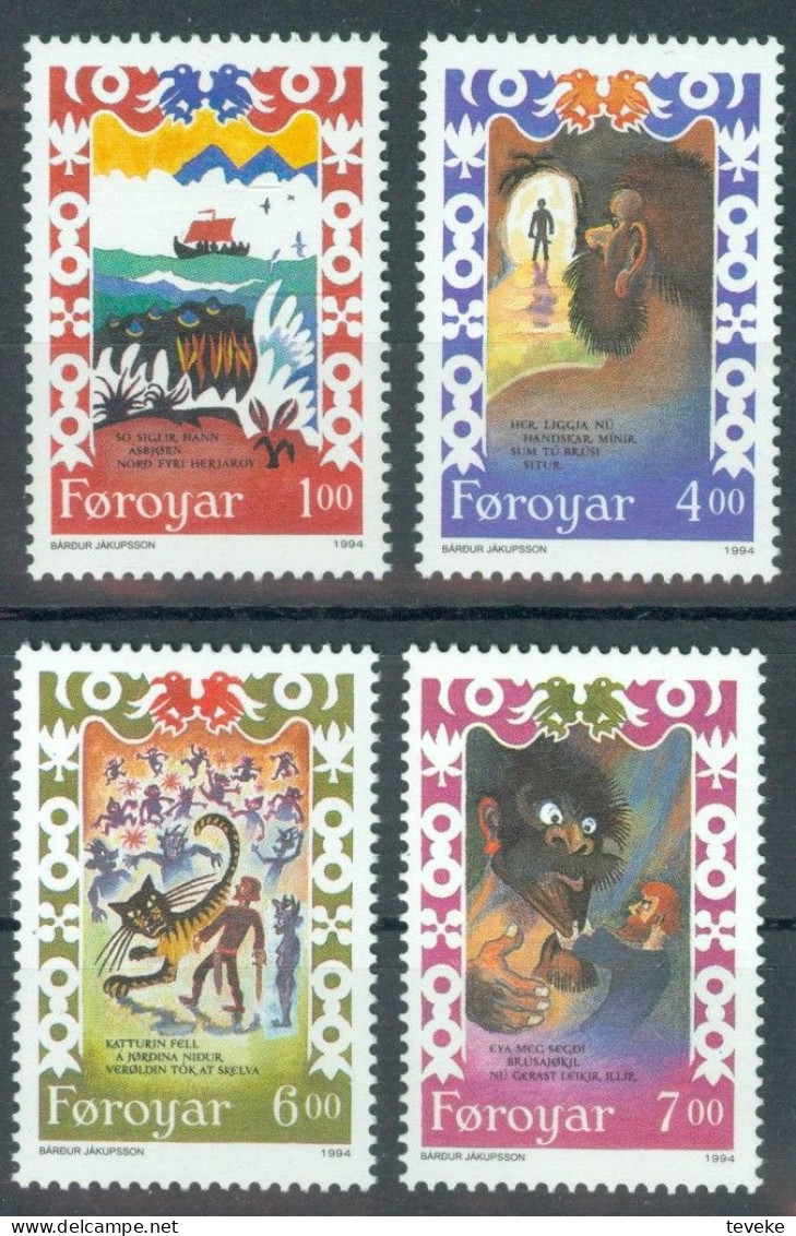 FAEROËR 1994 - MiNr. 266/269 - **/MNH - Music - Medieval Dance Songs - Islas Faeroes