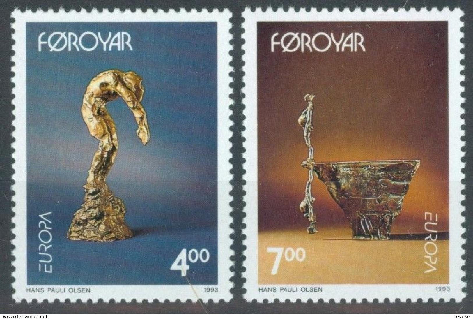 FAEROËR 1993 - MiNr. 248/249 - **/MNH - Europa/CEPT - Contemporary Art - Faeroër