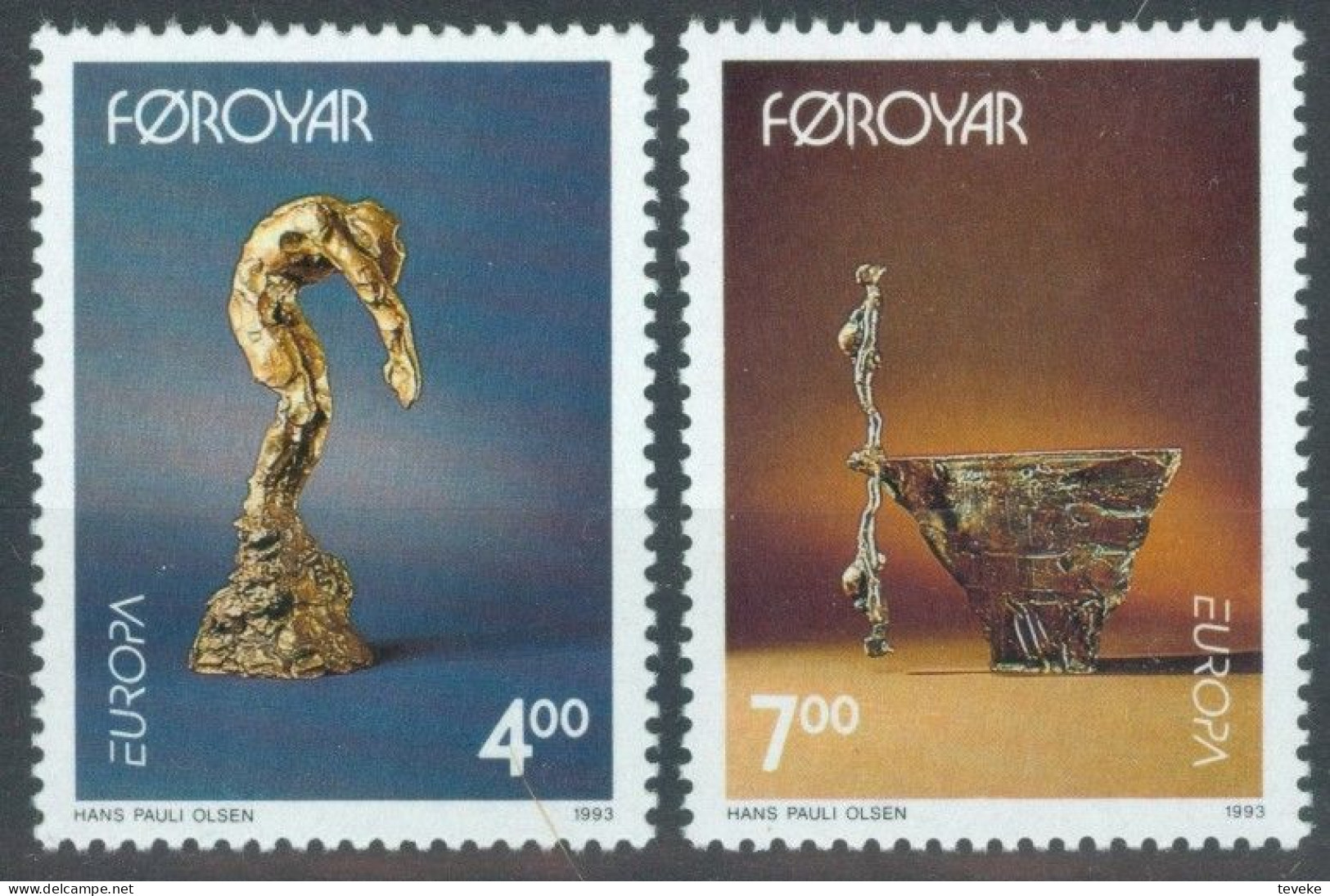 FAEROËR 1993 - MiNr. 248/249 - **/MNH - Europa/CEPT - Contemporary Art - Isole Faroer
