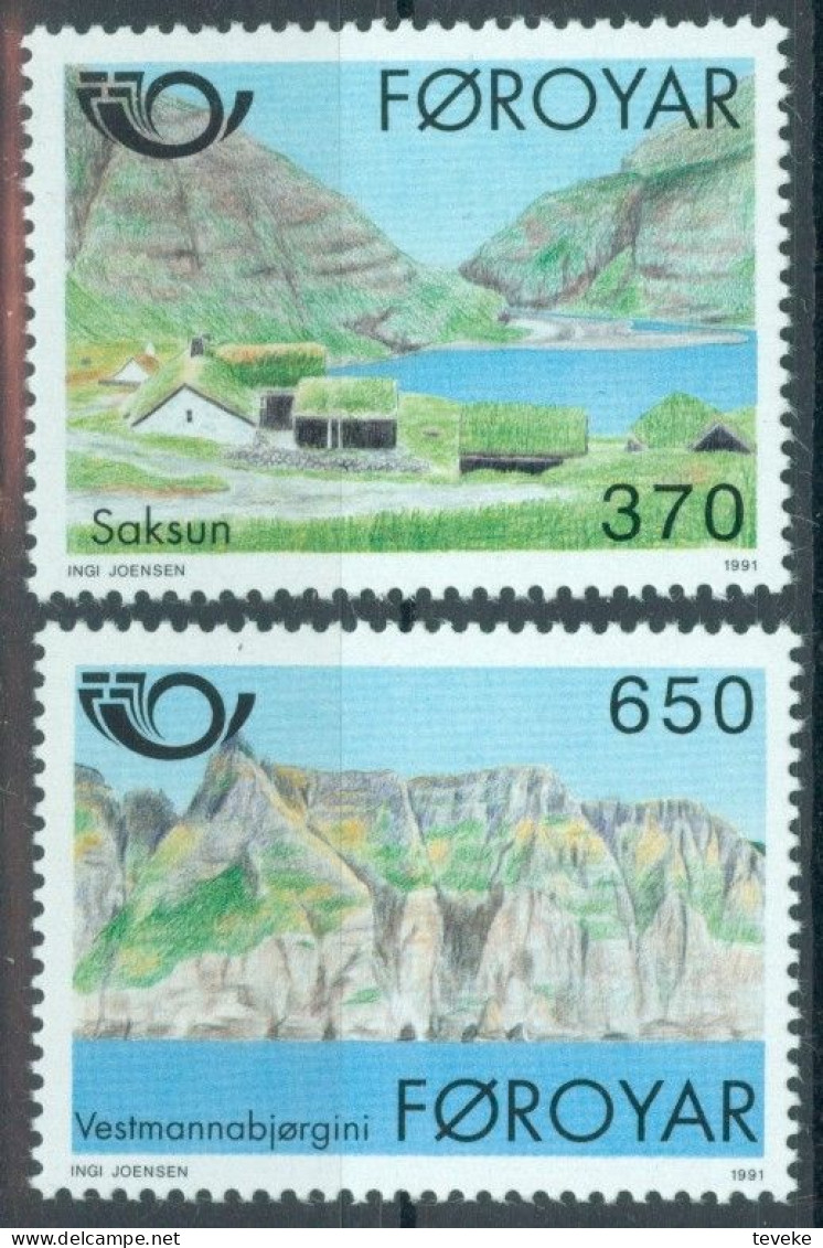 FAEROËR 1991 - MiNr. 219/220 - **/MNH - NORDEN - Tourism - Streymoy - Faeroër