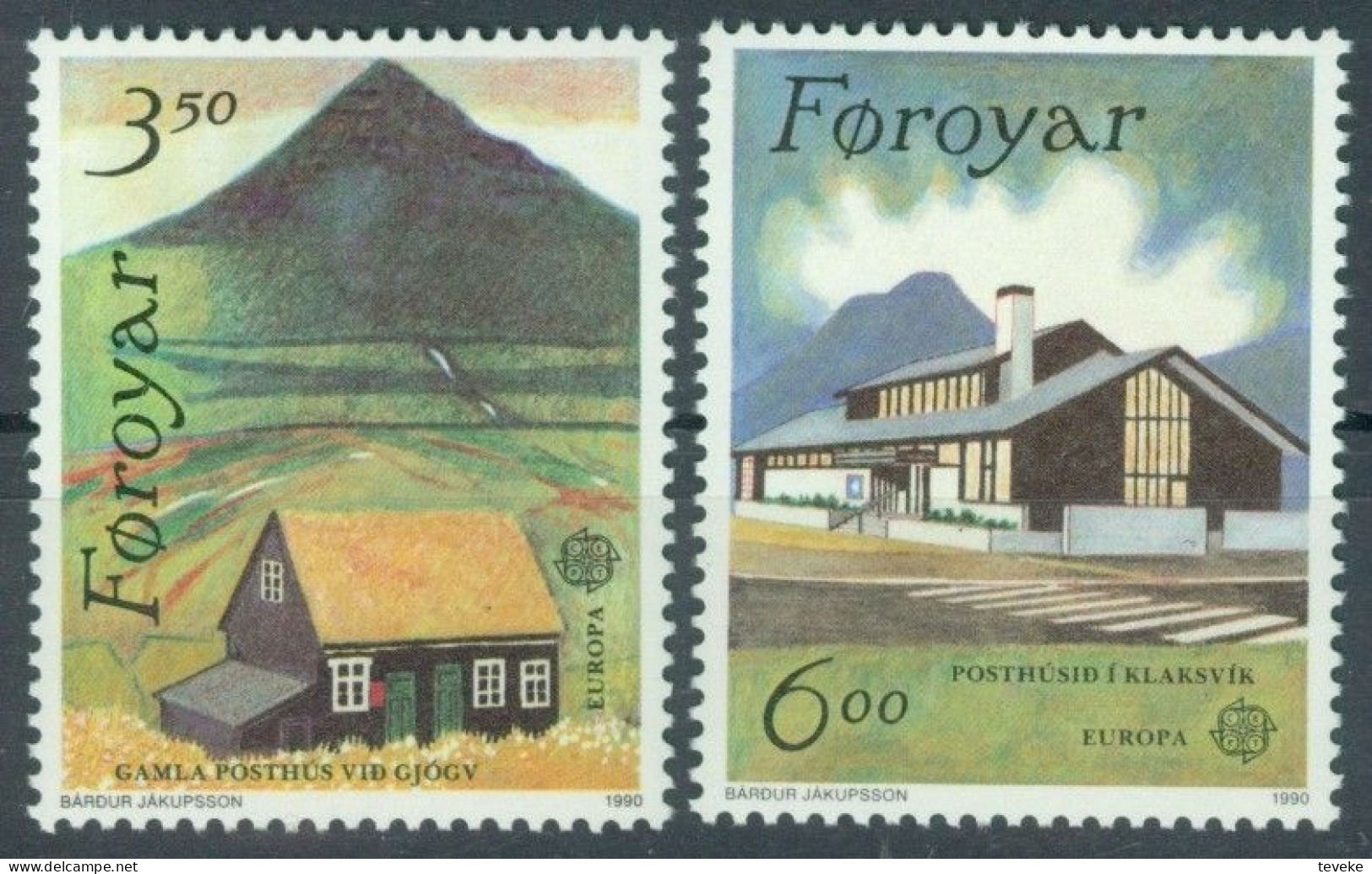 FAEROËR 1990 - MiNr. 198/199 - **/MNH - Europa/CEPT - Postal Facilities - Isole Faroer