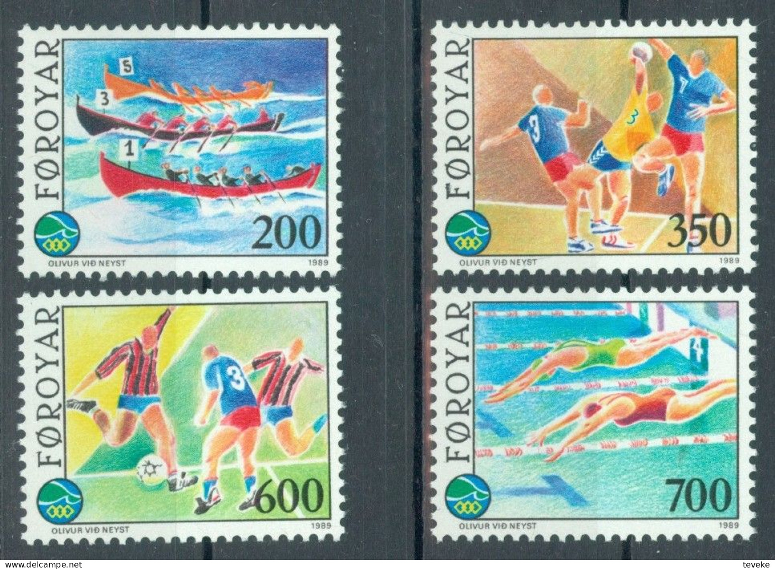 FAEROËR 1989 - MiNr. 186/189 - **/MNH - Sports - Int. Games Of The Small Isles - Féroé (Iles)