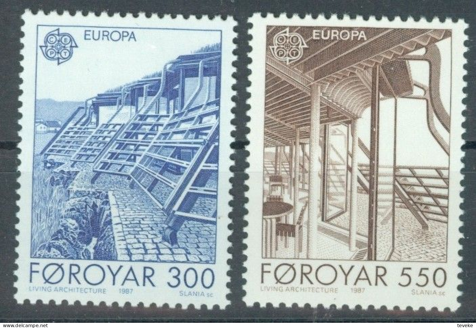 FAEROËR 1987 - MiNr. 149/150 - **/MNH - Europa/CEPT - Modern Architecture - Faroe Islands