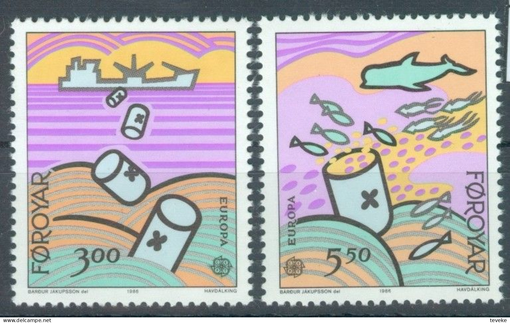 FAEROËR 1986 - MiNr. 134/135 - **/MNH - Europa/CEPT - Environmental Protection - Isole Faroer