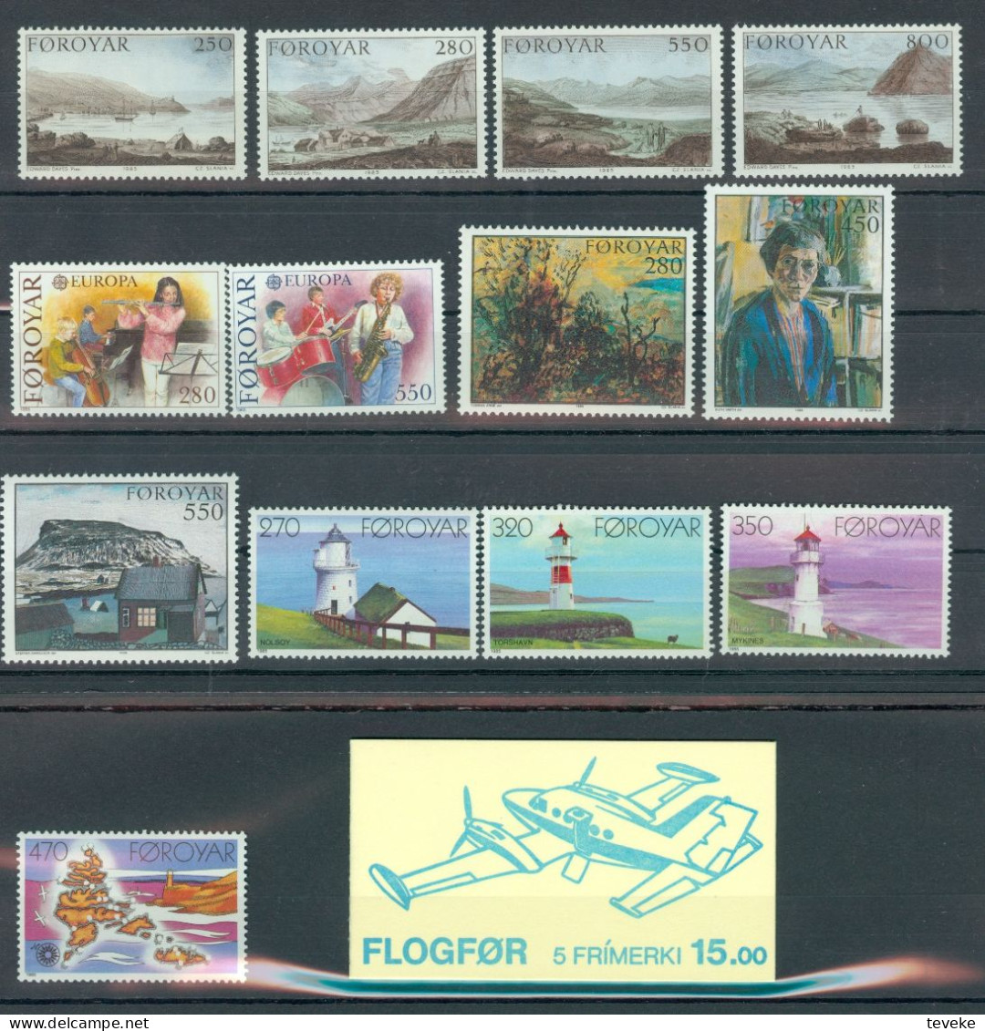 FAEROËR 1985 - MiNr. 112/124 + MH 3 - **/MNH - YEARSET - Färöer Inseln