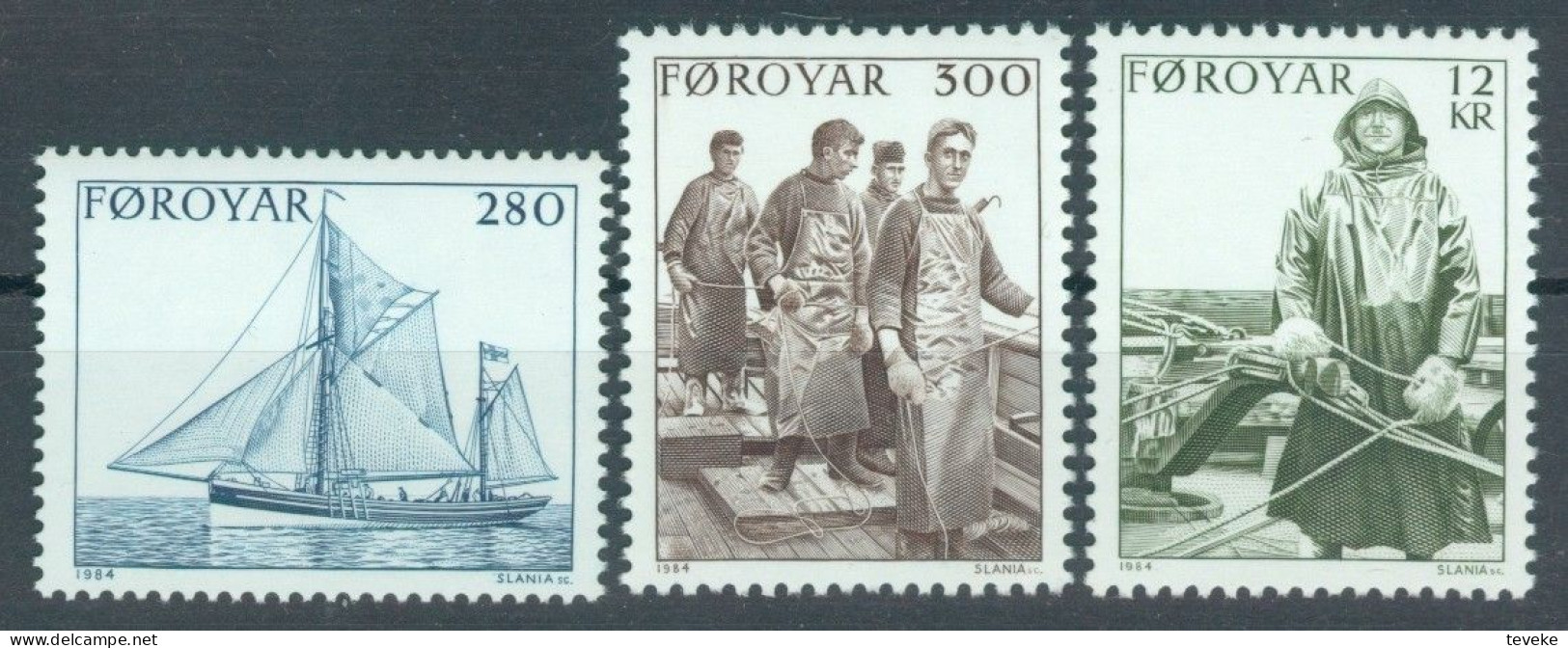 FAEROËR 1984 - MiNr. 103/105 - **/MNH - Fishing - Islas Faeroes