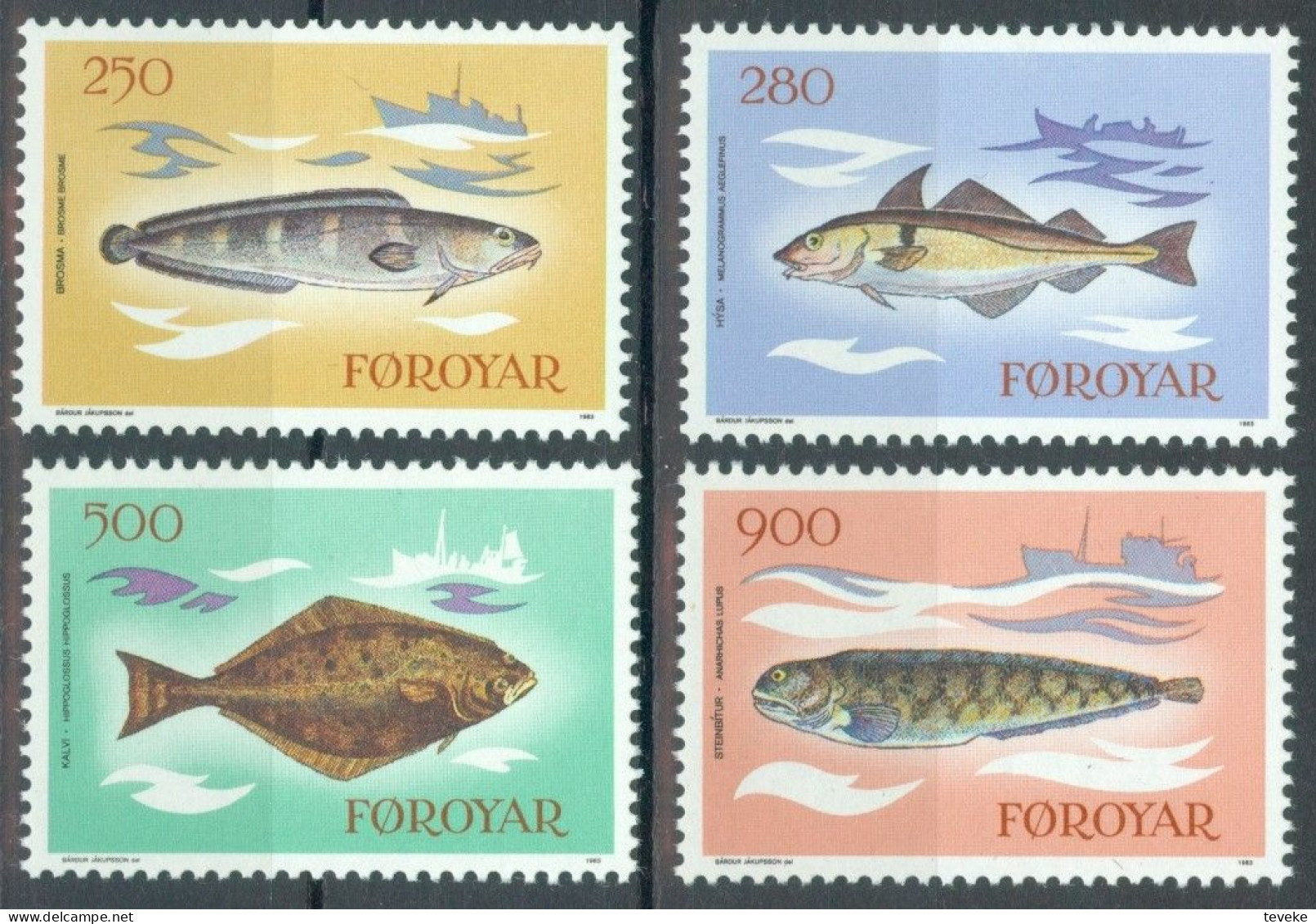 FAEROËR 1983 - MiNr. 86/89 BL4 - **/MNH - Fauna - Fishes - Faroe Islands