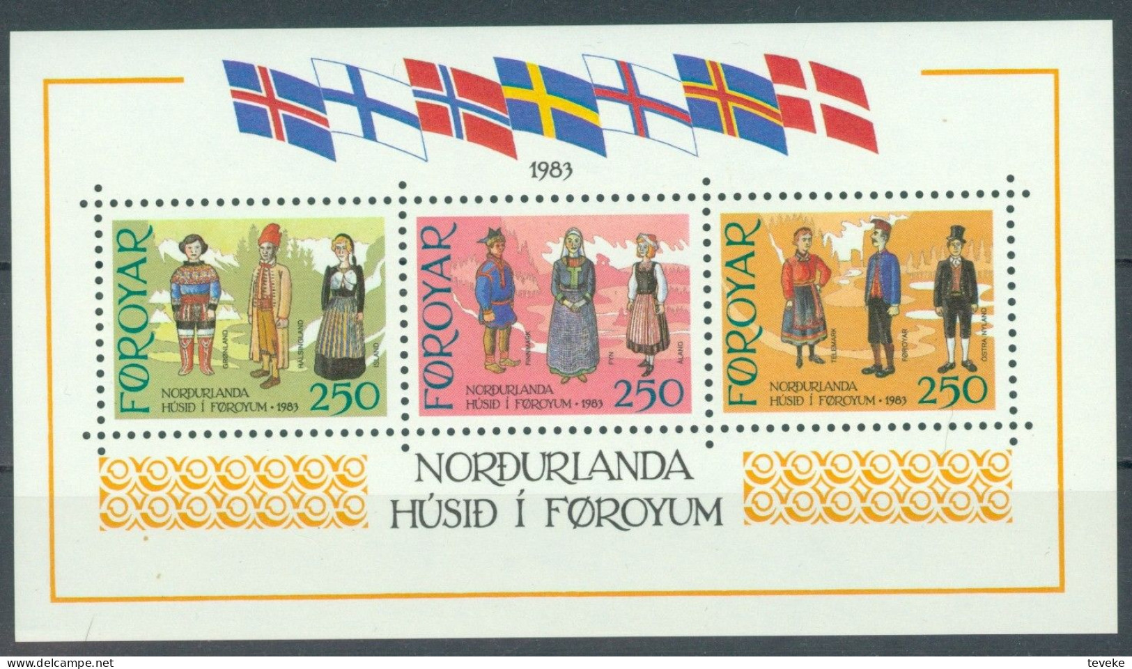 FAEROËR 1983 - MiNr. BL 1 - **/MNH - House Of Culture "House Of The North", Tórshavn - Faroe Islands