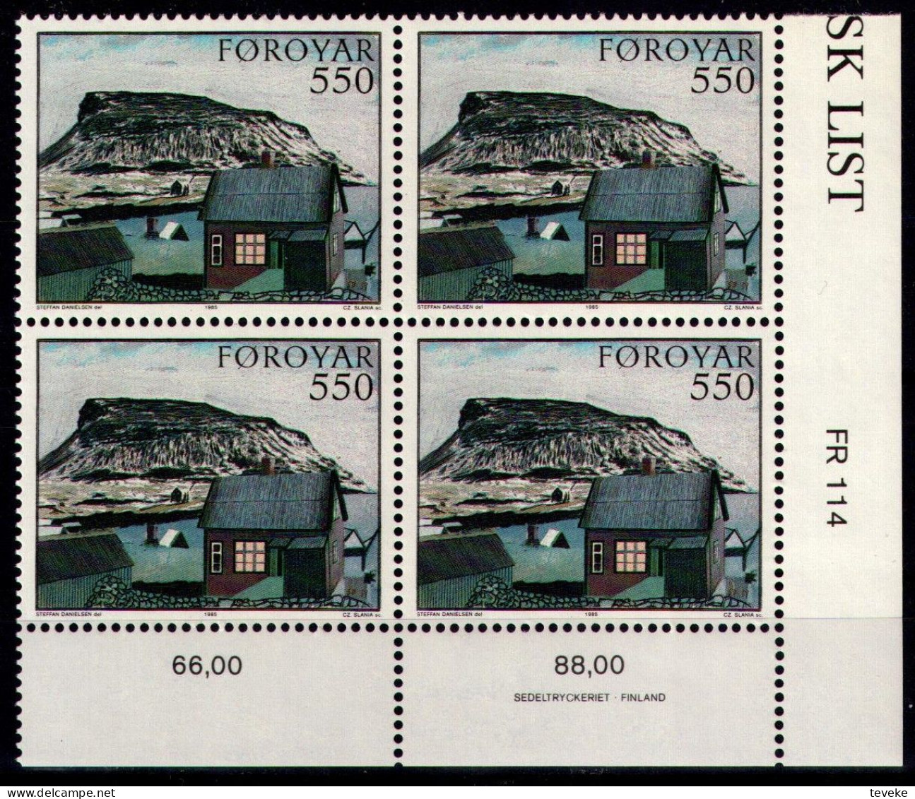 FAEROËR 1985 - MiNr. 118/119 BL4 - **/MNH - Art - Paintings - Isole Faroer