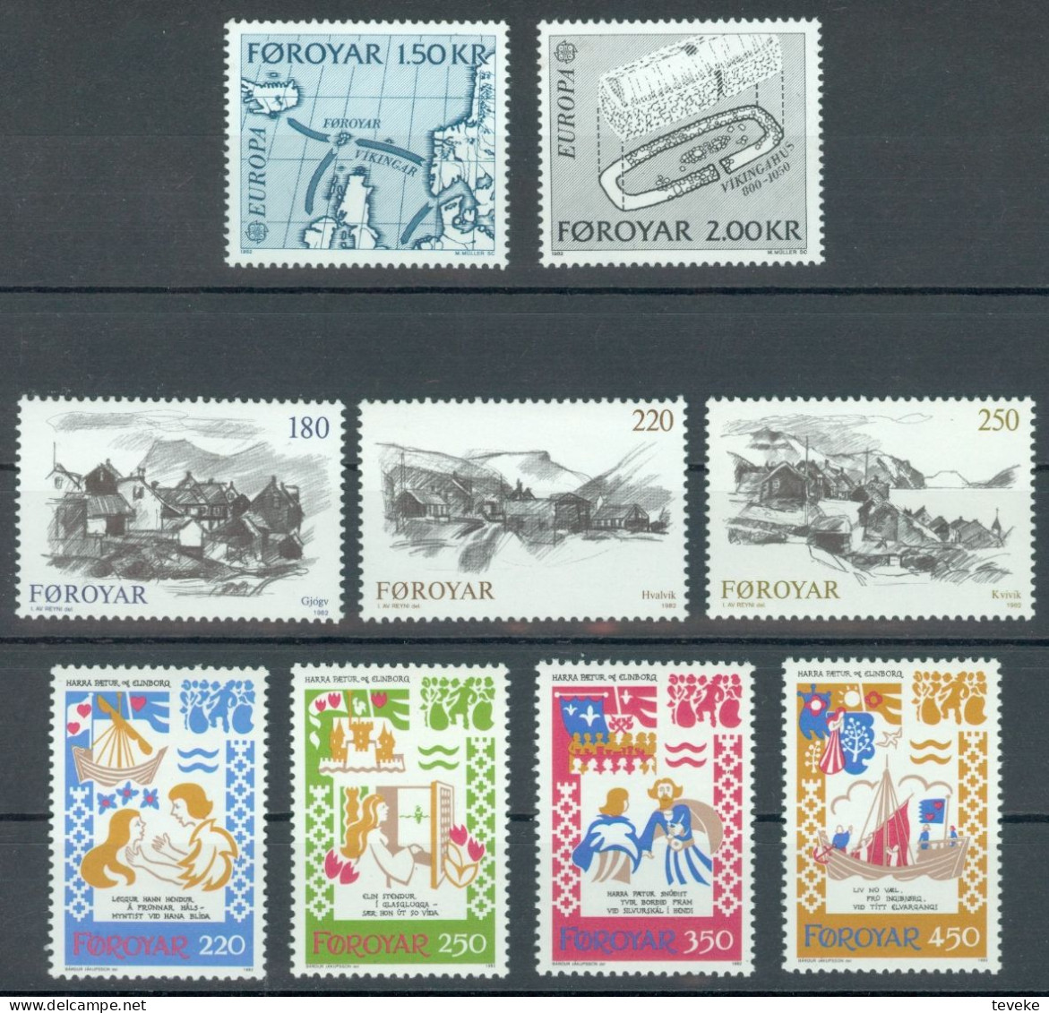 FAEROËR 1982 - MiNr. 70/78 - **/MNH - YEARSET - Isole Faroer