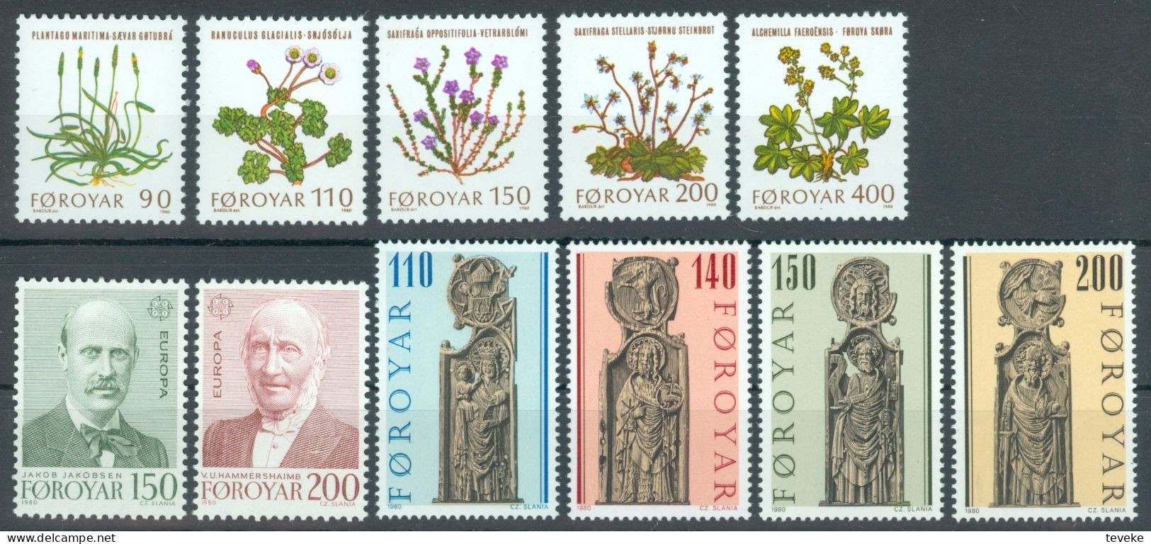 FAEROËR 1980 - MiNr. 48/58 - **/MNH - YEARSET - Färöer Inseln