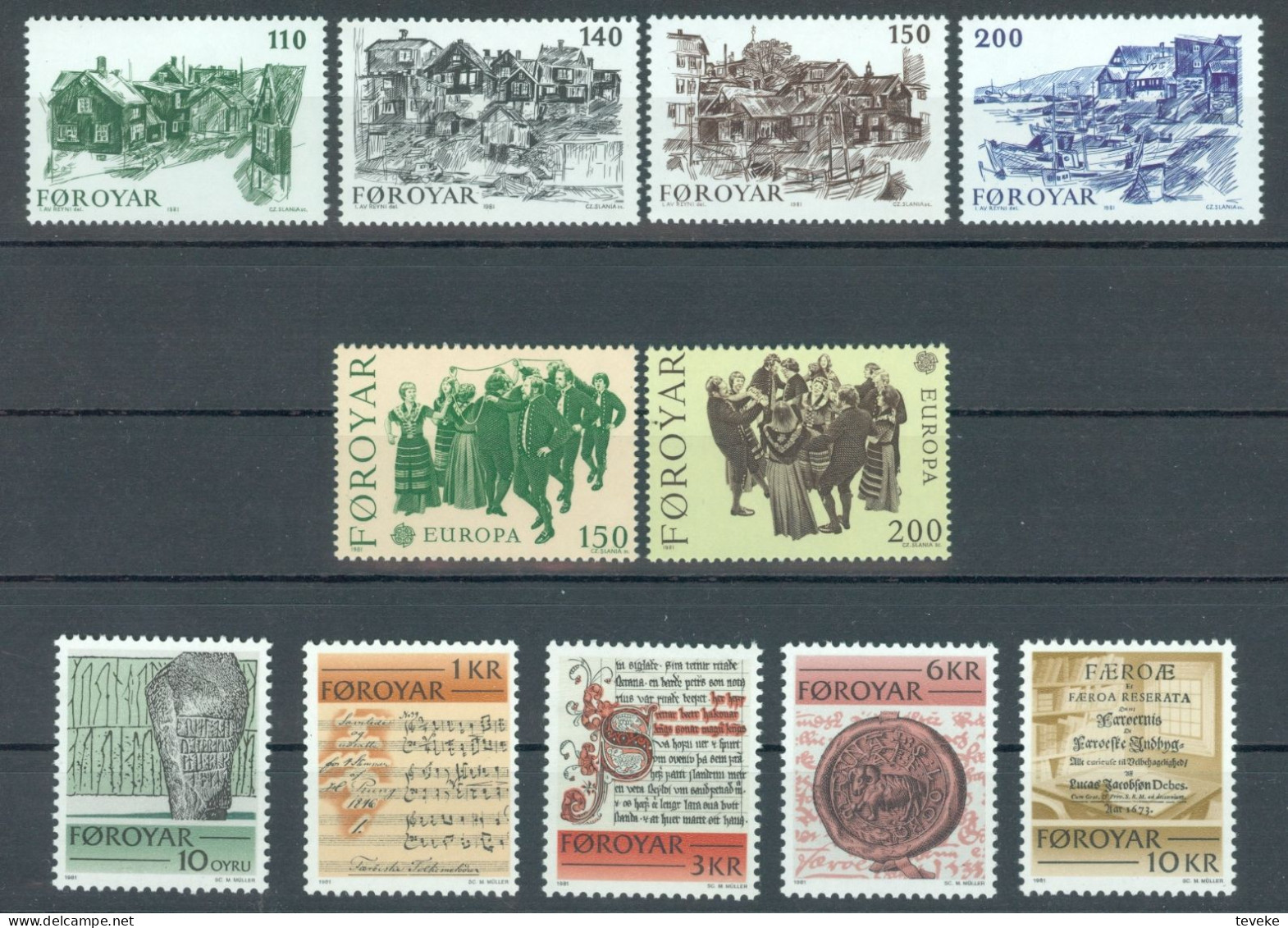 FAEROËR 1981 - MiNr. 59/69 - **/MNH - YEARSET  - Faeroër