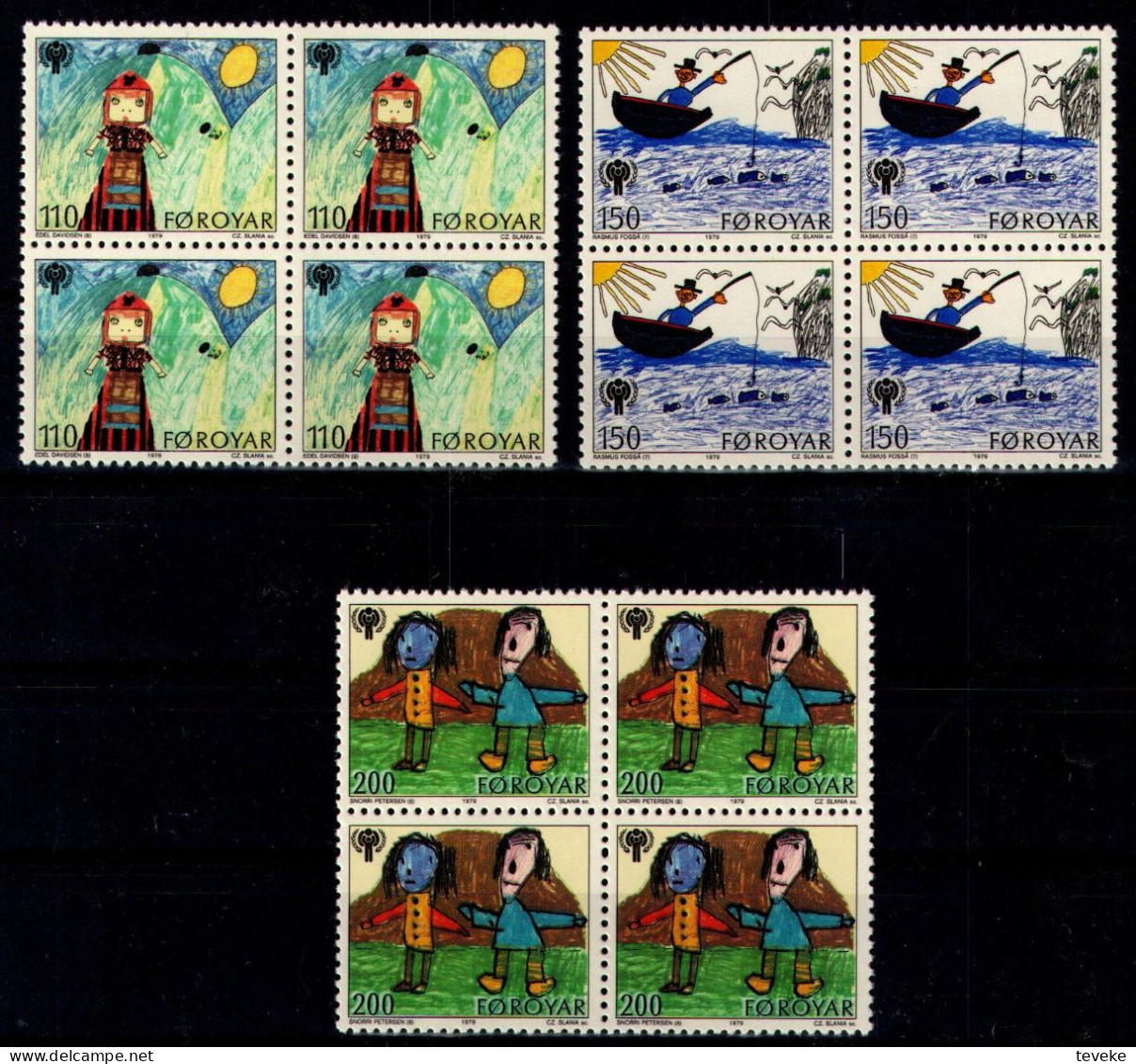 FAEROËR 1979 - MiNr. 45/47 BL4 - **/MNH -  International Year Of The Child - Isole Faroer