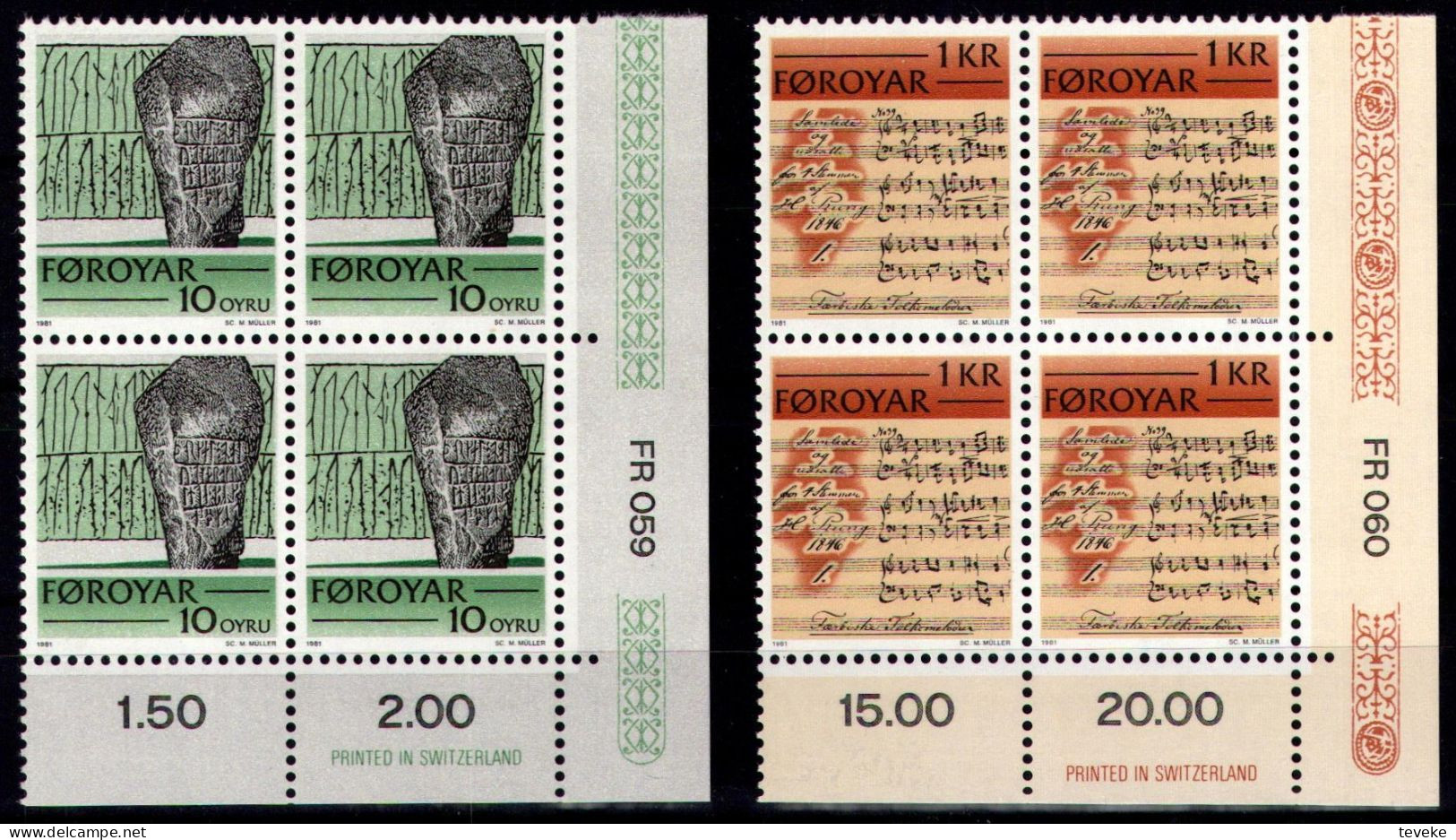 FAEROËR 1981 - MiNr. 65/69 BL4 - **/MNH - Historical Writings - Färöer Inseln