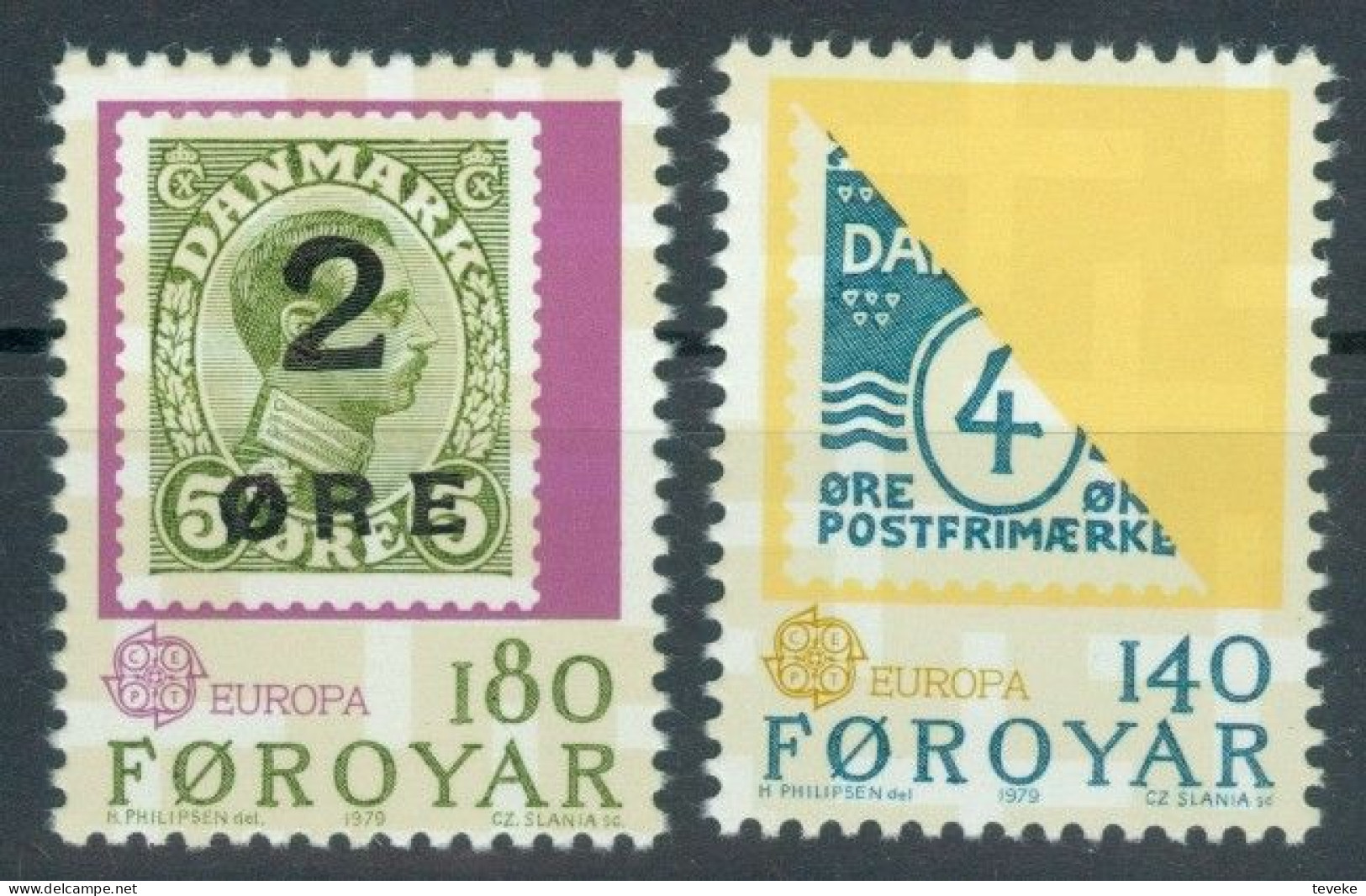 FAEROËR 1979 - MiNr. 43/44 - **/MNH - Europa/CEPT - History Of Posts And Telecommunications - Isole Faroer