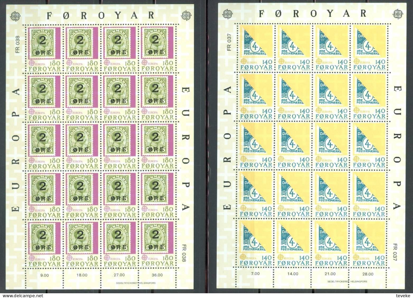 FAEROËR 1979 - MiNr. 43/44 KB - **/MNH - Europa/CEPT - History Of Posts And Telecommunications - Färöer Inseln