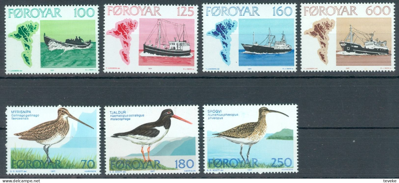 FAEROËR 1977 - MiNr. 24/30 - **/MNH - YEARSET - Isole Faroer