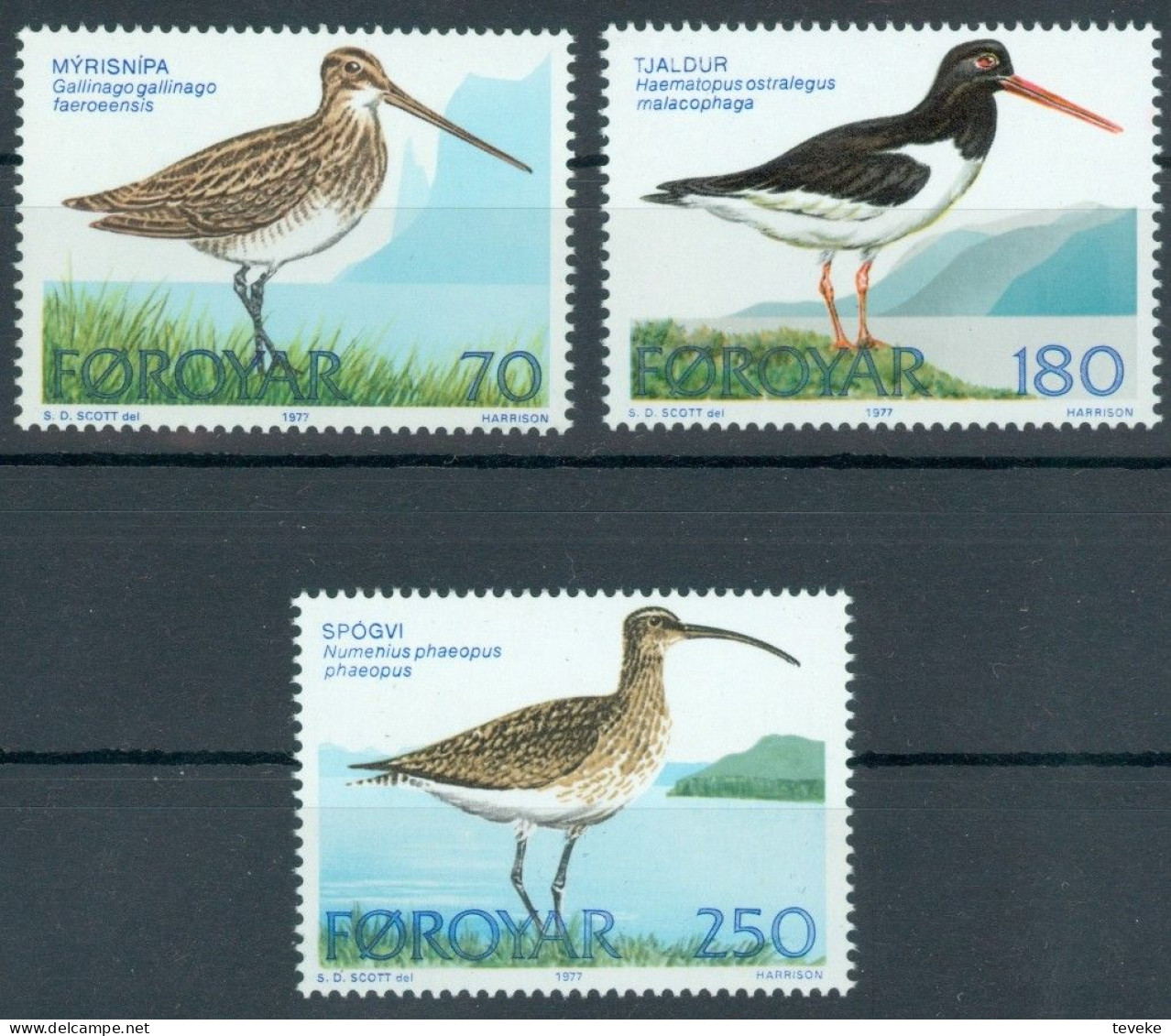 FAEROËR 1977 - MiNr. 28/30 - **/MNH - Fauna - Birds - Färöer Inseln