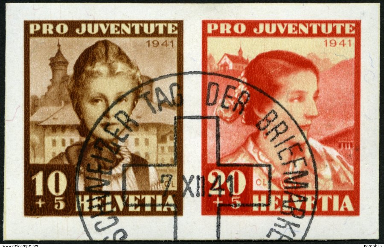 SCHWEIZ BUNDESPOST 403/4 O, 1941, Einzelmarken Pro Juventute, Prachtpaar, Mi. (320.-) - Gebruikt