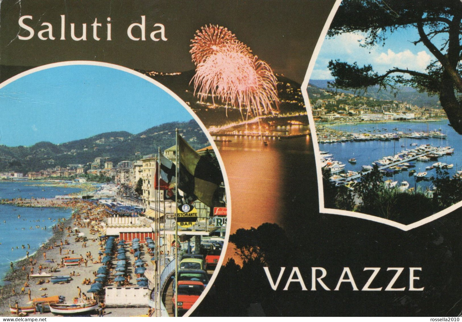 CARTOLINA 1985 ITALIA SAVONA VARAZZE SALUTI VEDUTINE Italy Postcard ITALIEN Ansichtskarten - Gruss Aus.../ Grüsse Aus...